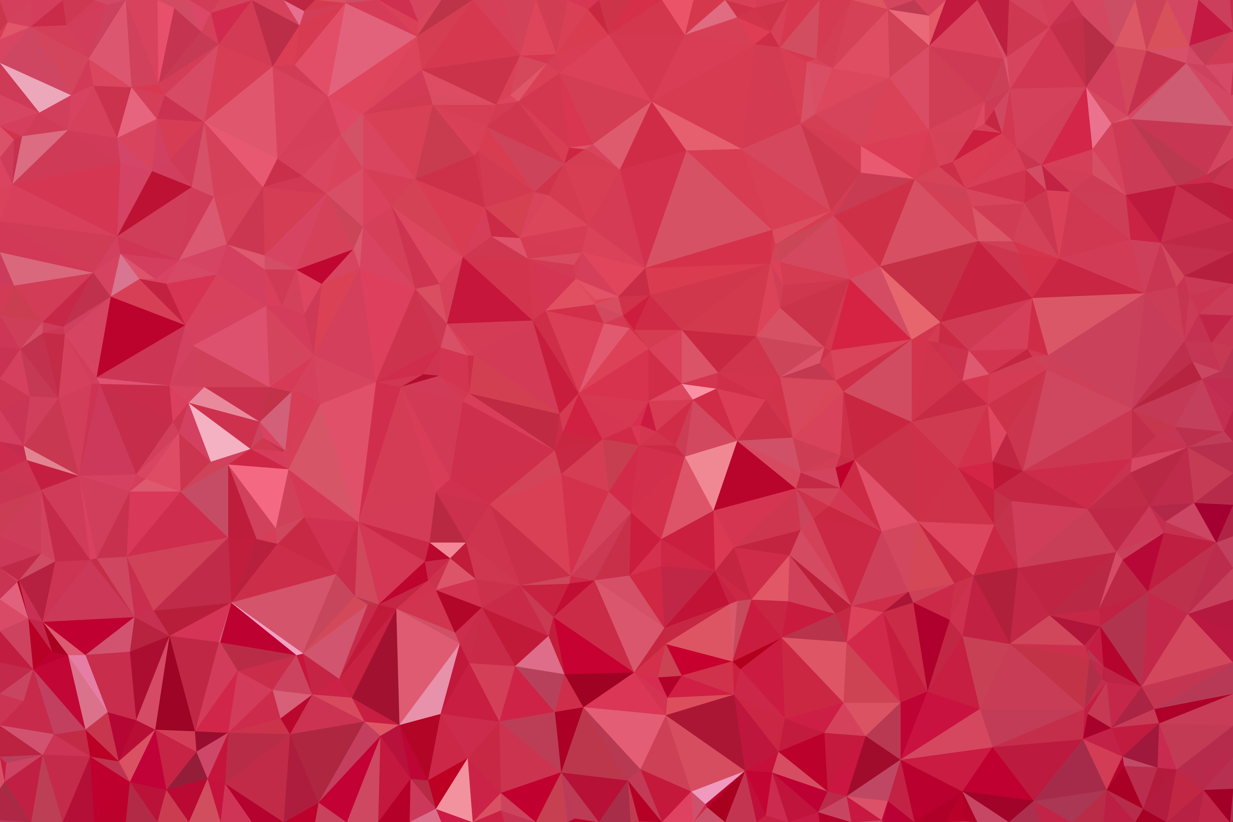 Download wallpaper 4241x2827 polygon, triangles, geometric, red HD background