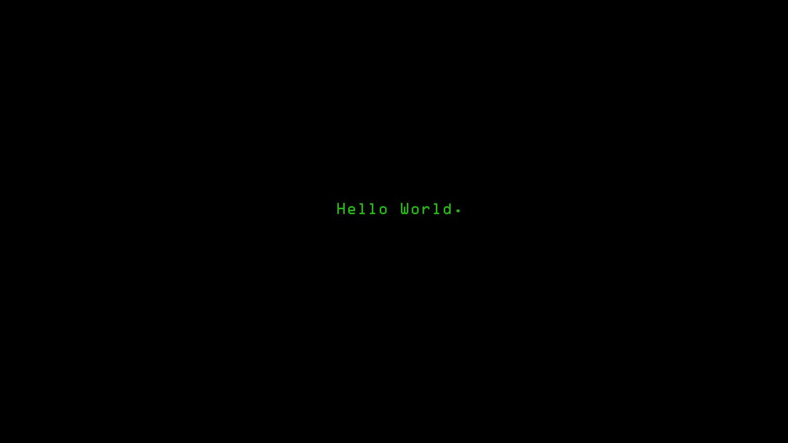 Wallpaper Hello World Text, Minimalism, Code, Quote, Digital Art, Technology