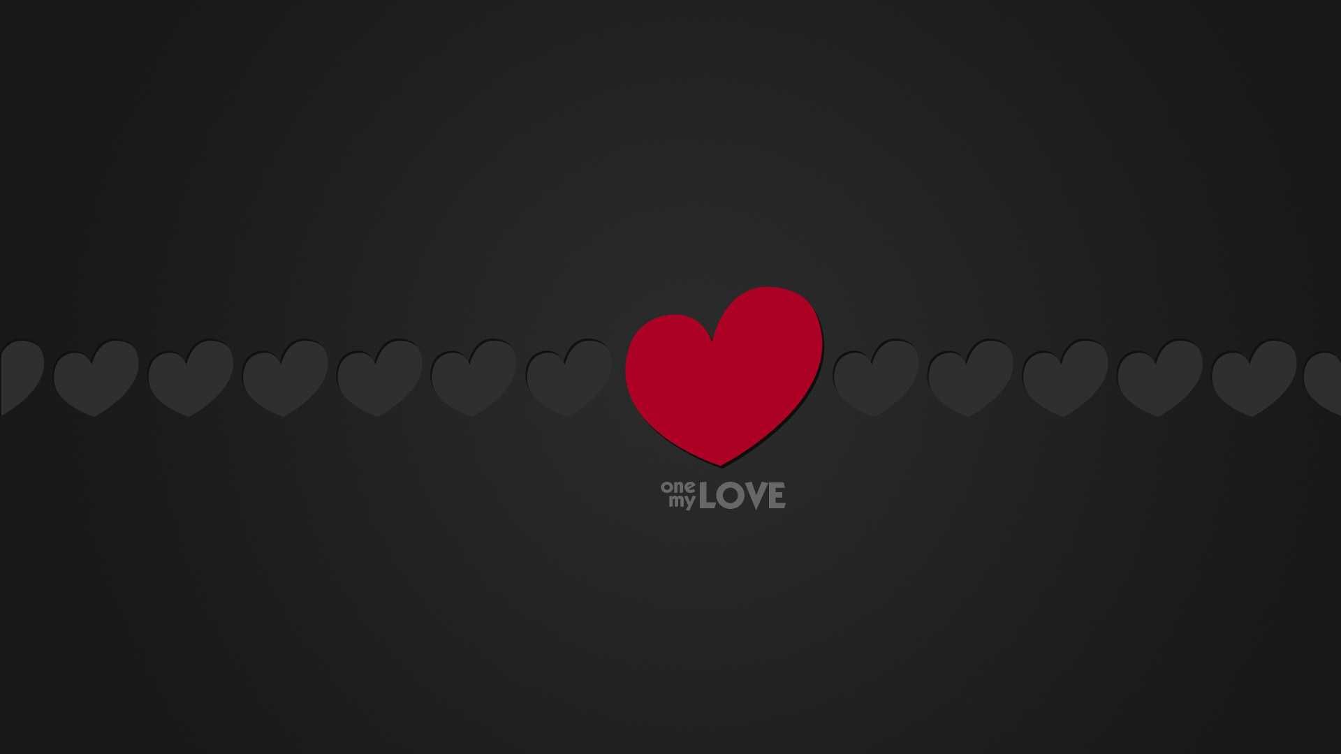 Love Heart Black Background HD Wallpaper. Words wallpaper, Love words, Minimalist wallpaper