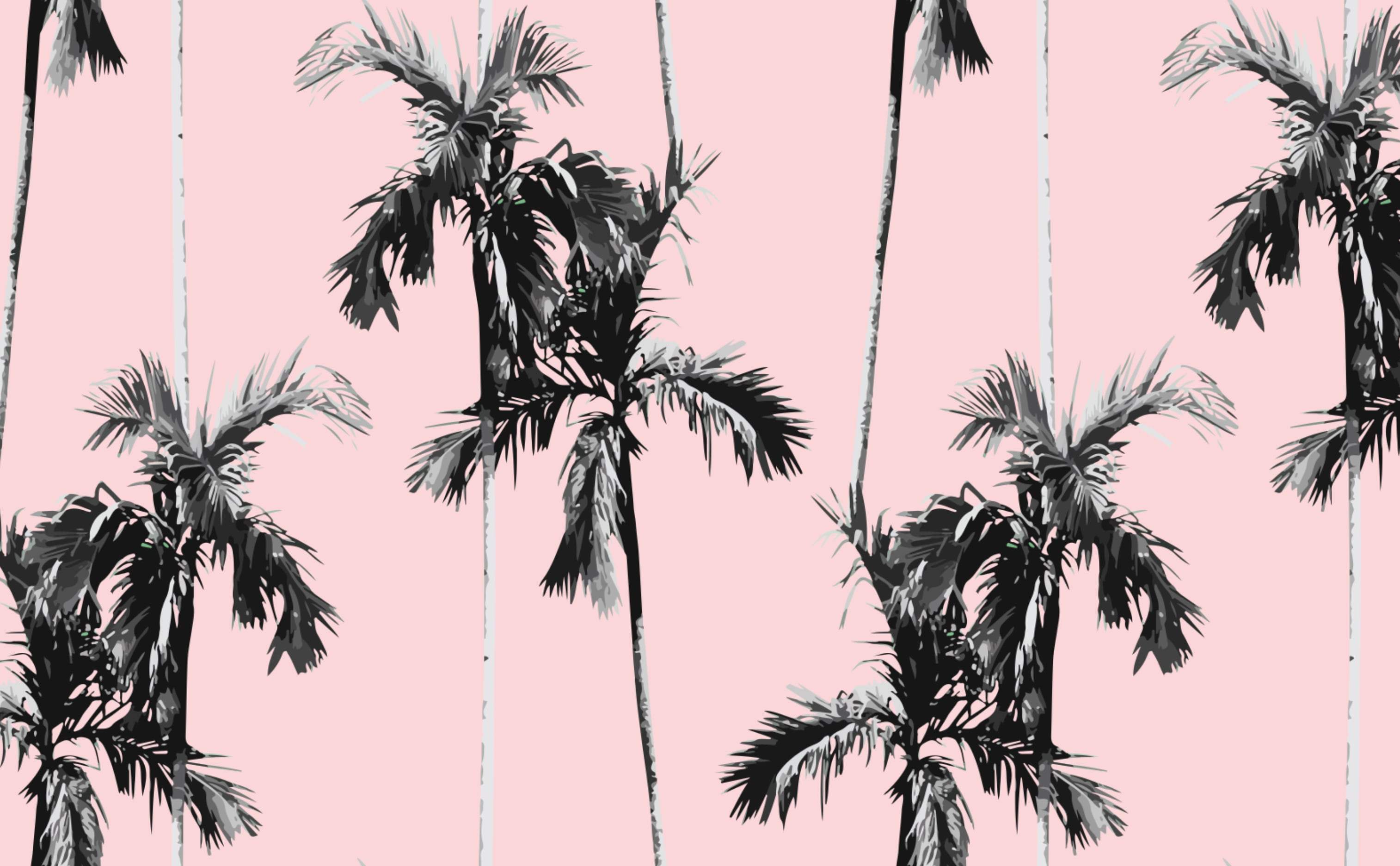 Vintage Photo Look Palm Trees Wallpaper for Walls
