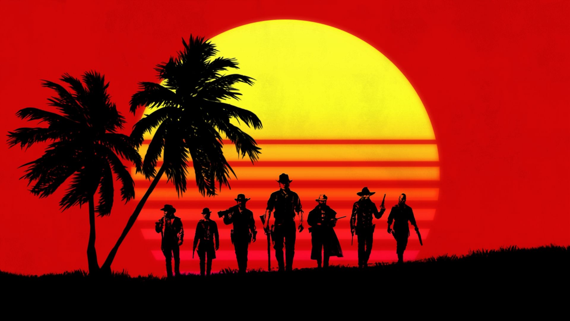 Red Dead Redemption 2 Retro Wallpaper
