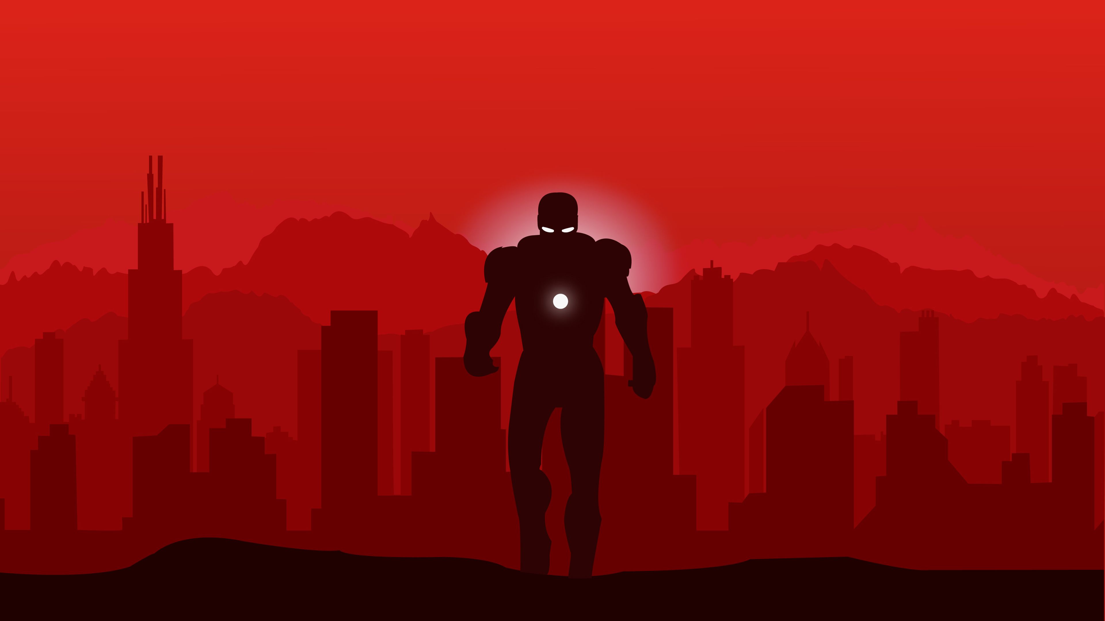 Marvel Iron Man Minimalist 4K Wallpaper, HD Minimalist 4K Wallpaper, Image, Photo and Background