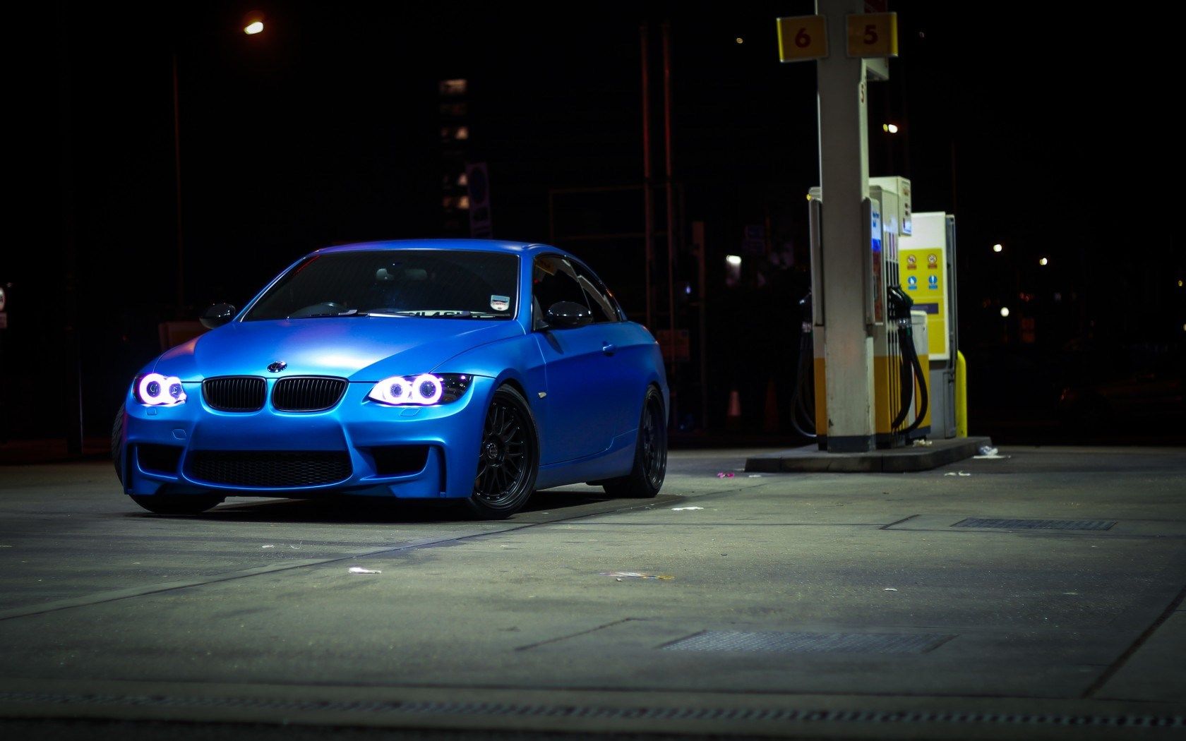 BMW 335i E92 Blue Car wallpaperx1050