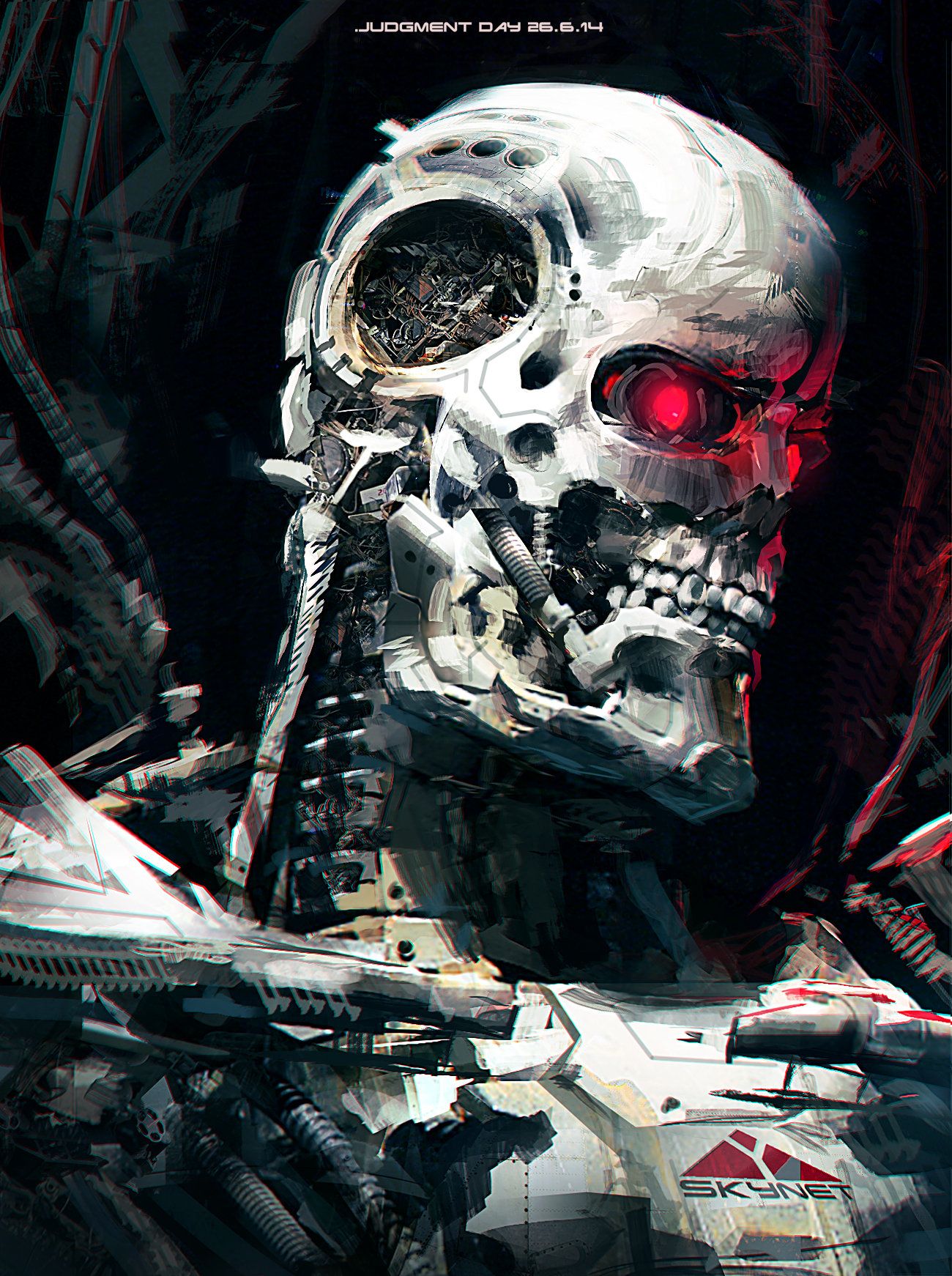 #T- #red eyes, #endoskeleton, #Terminator, #robot, #Skynet, wallpaper. Mocah.org HD Desktop Wallpaper