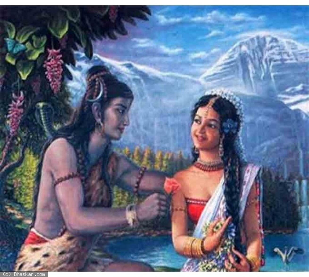Romantic Images Of Lord Shiva And Parvati - carrotapp