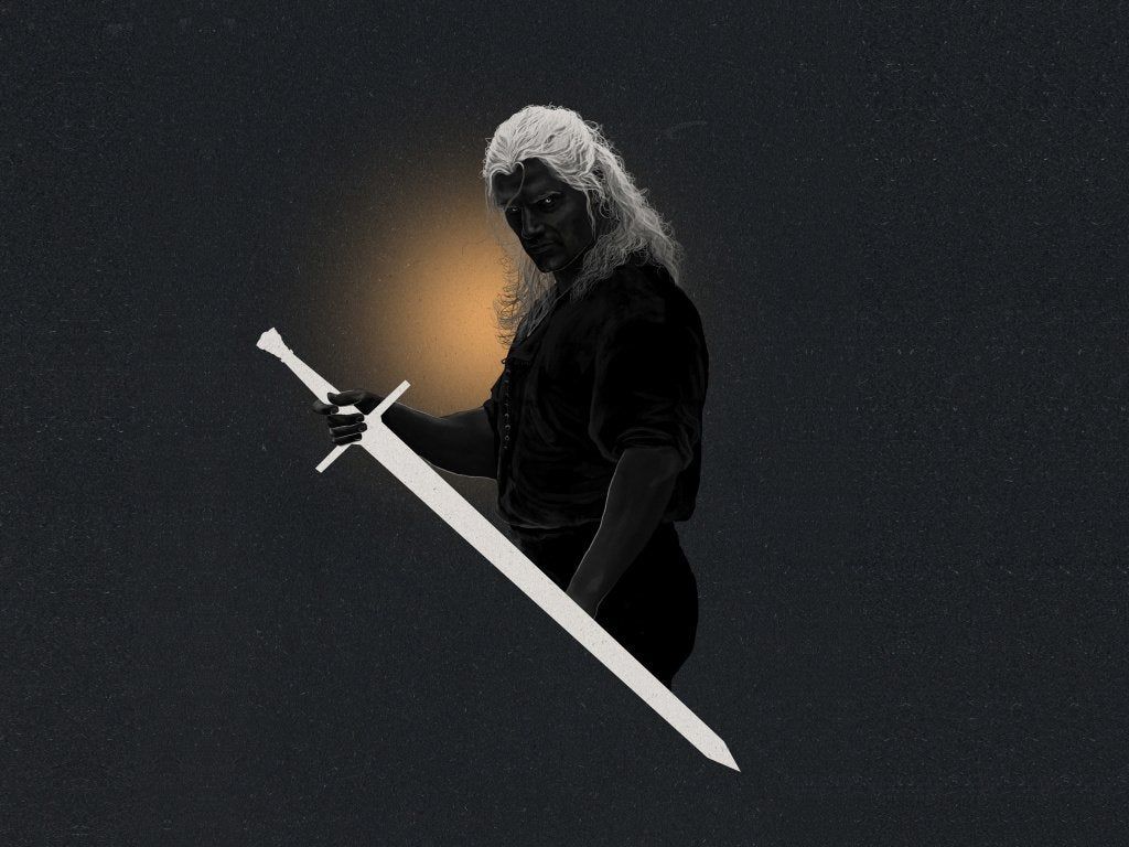 Fan art, Geralt of Rivia, The Witcher, minimal art wallpaper