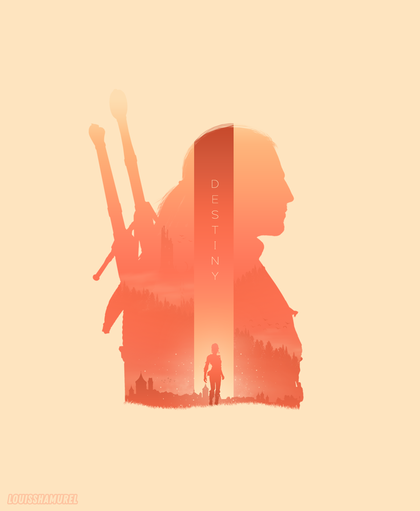 Destiny The Witcher minimalist poster. The witcher, Minimalist poster, Poster