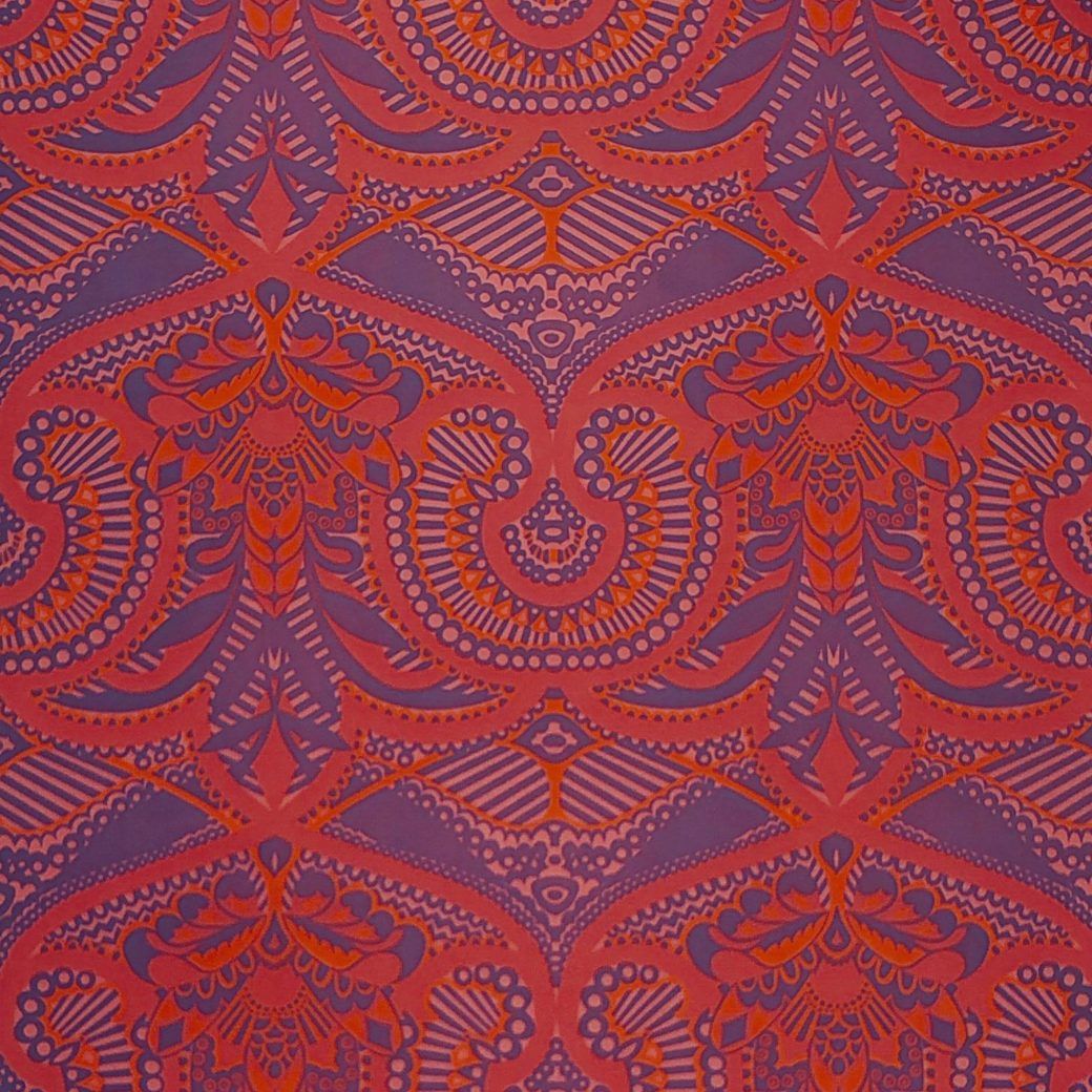 Vintage Wallpaper Shops Retro Red and Purple