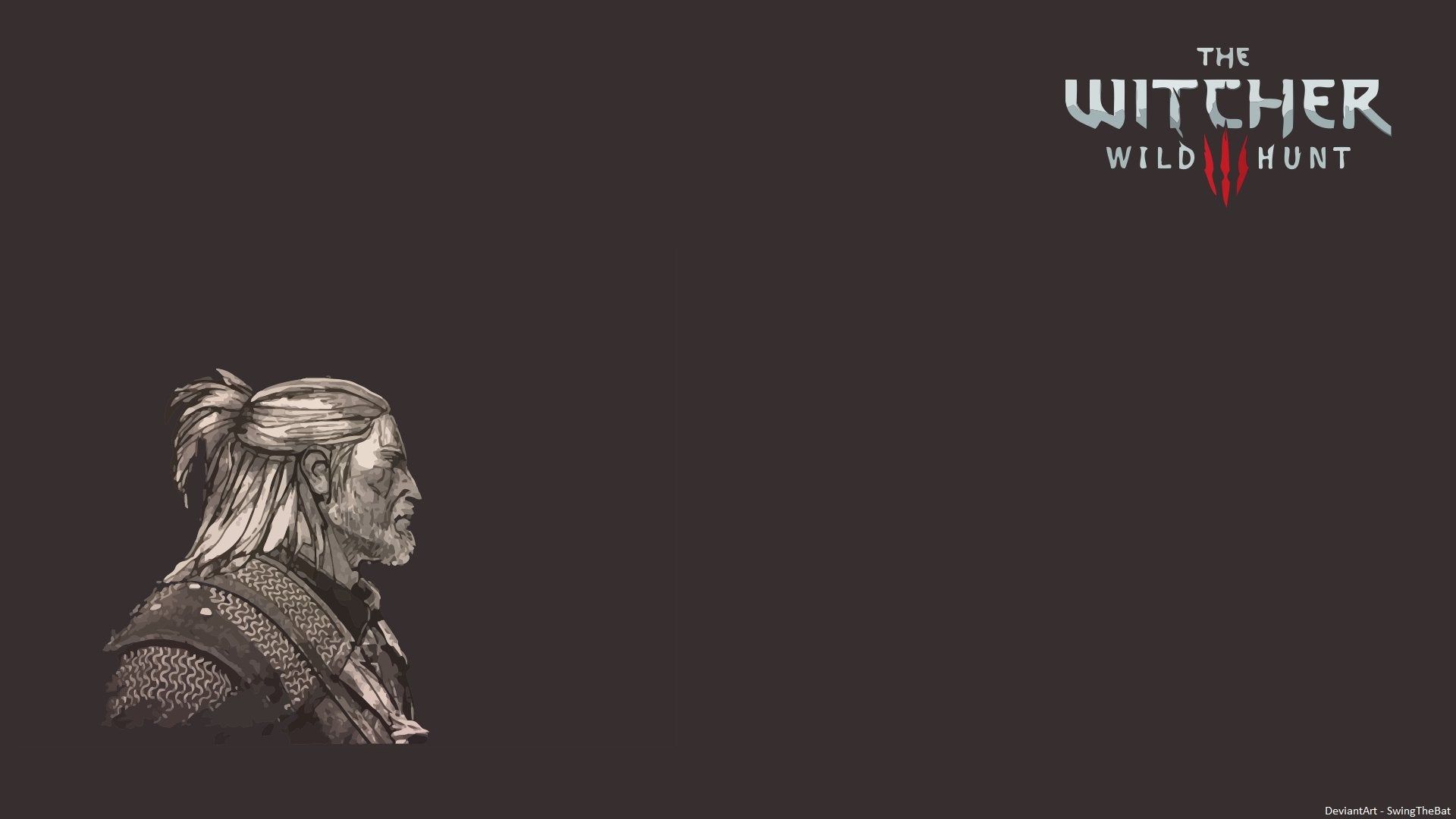 Geralt of Rivia Minimalist Wallpaper