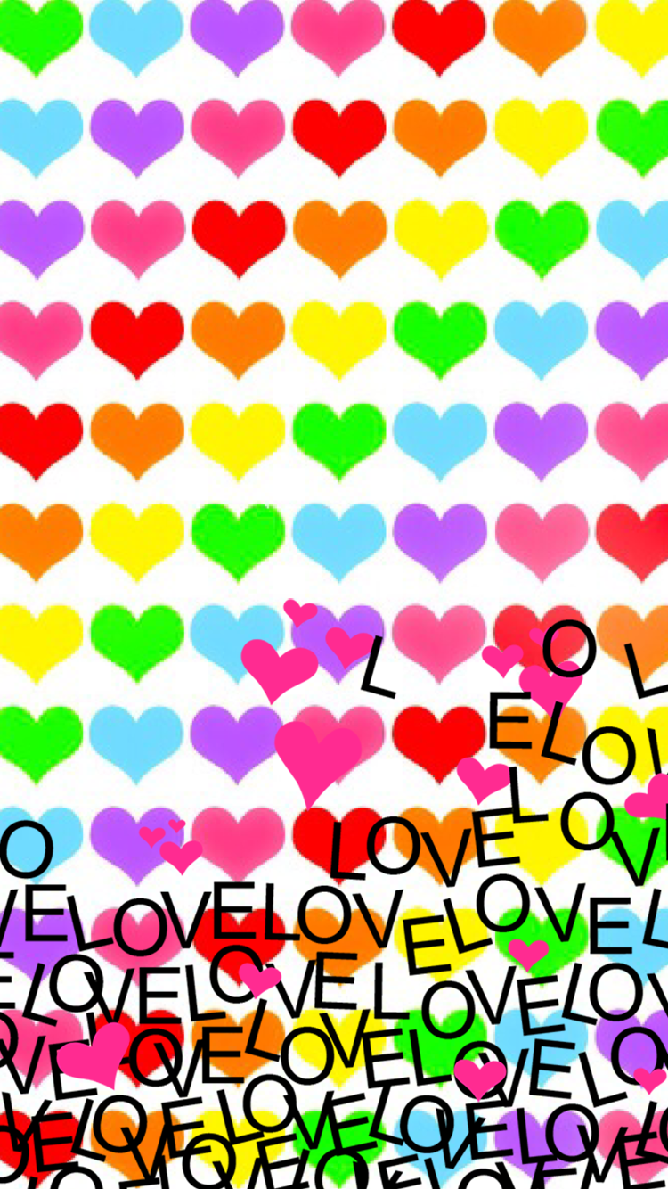 Rainbow Hearts Wallpapers  Wallpaper Cave