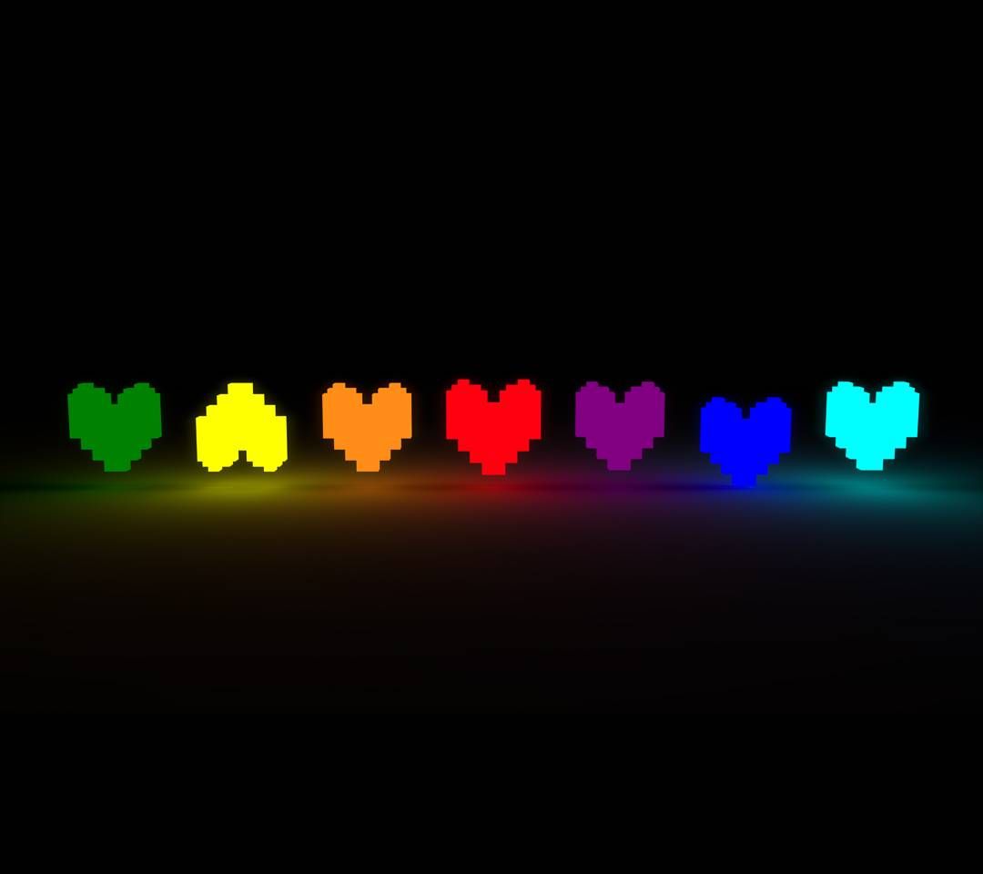 Rainbow hearts wallpaper