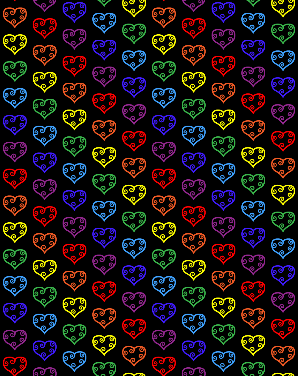 Rainbow Hearts Wallpaper