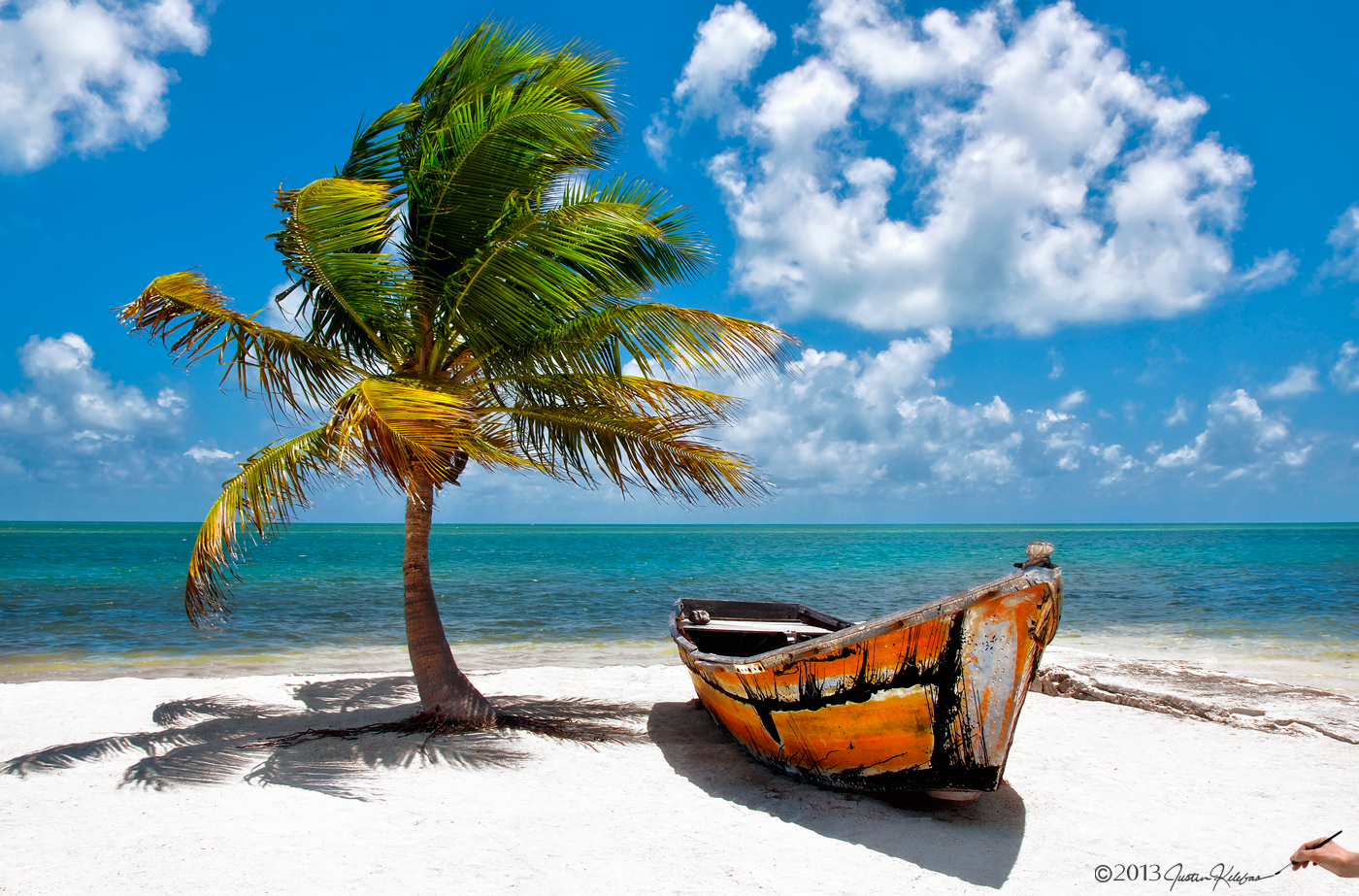 Florida Keys Beach Palm Tree Coconuts Ocean White Sand Boat Justin Kelefas Hdrcustoms. Florida Keys Beaches, Beach Wallpaper, Florida Beaches
