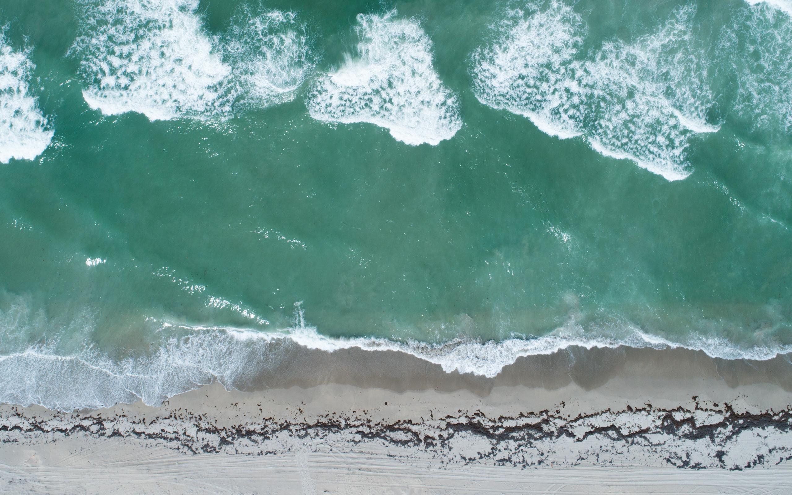 Florida Beach From Above HD wallpaper