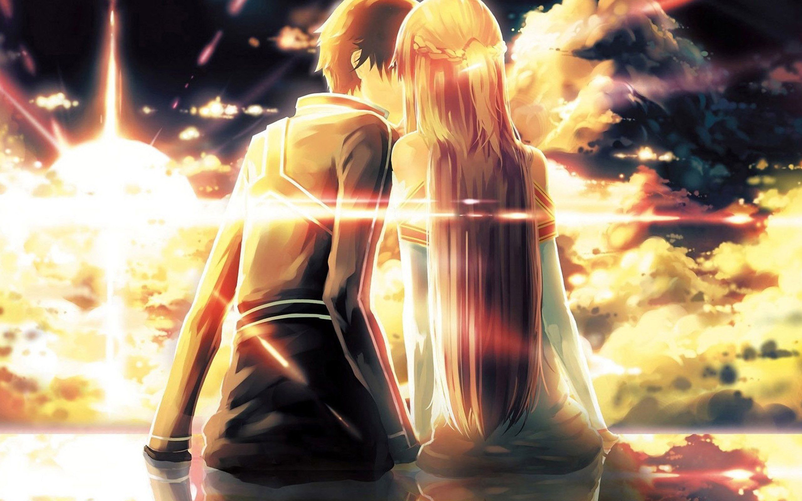 couple, Love, Mood, People, Men, Women, Kissing, Anime, Artwork, Fantasy Wallpaper HD / Desktop and Mobile Background