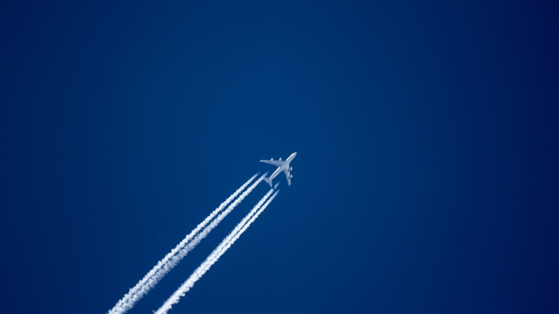 Desktop wallpaper aircraft, sky, smoke trails, minimal, HD image, picture, background, 72108f