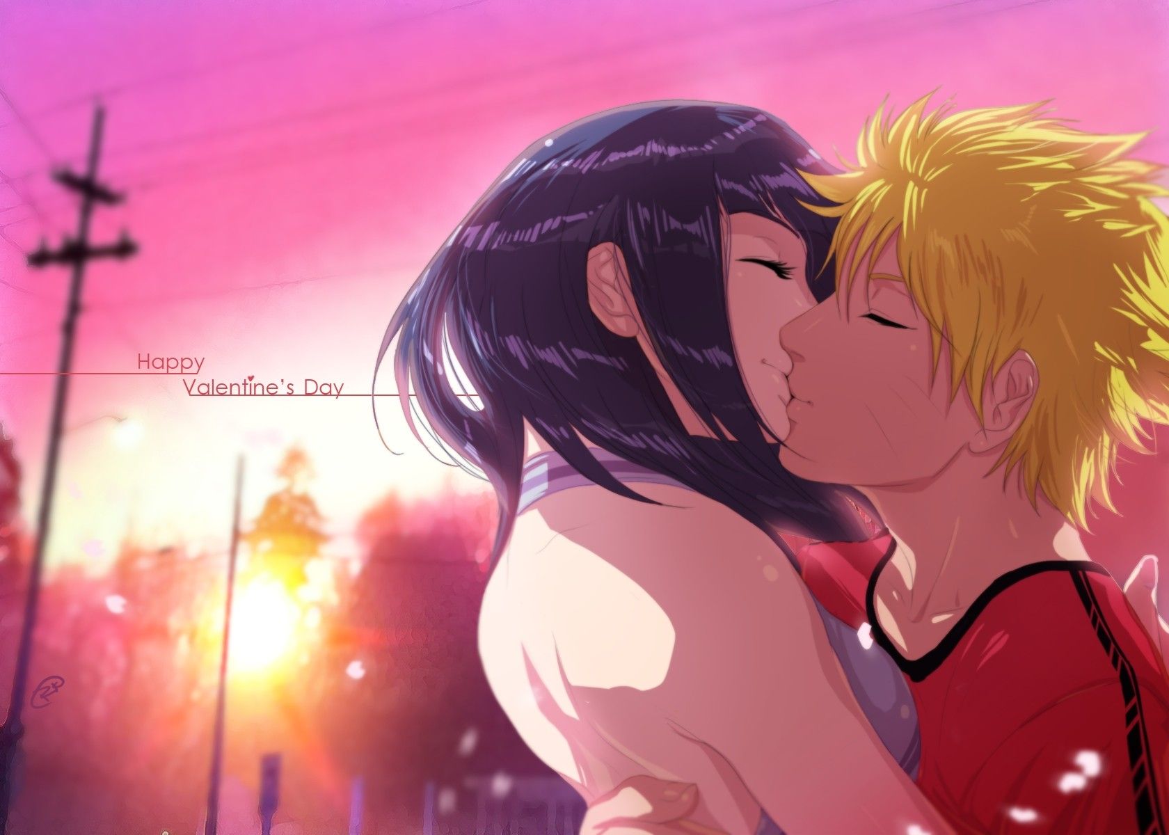 Naruto Shippuuden Uzumaki Naruto Hyuuga Hinata Anime Kissing Anime Girls Wallpaper:1680x1200