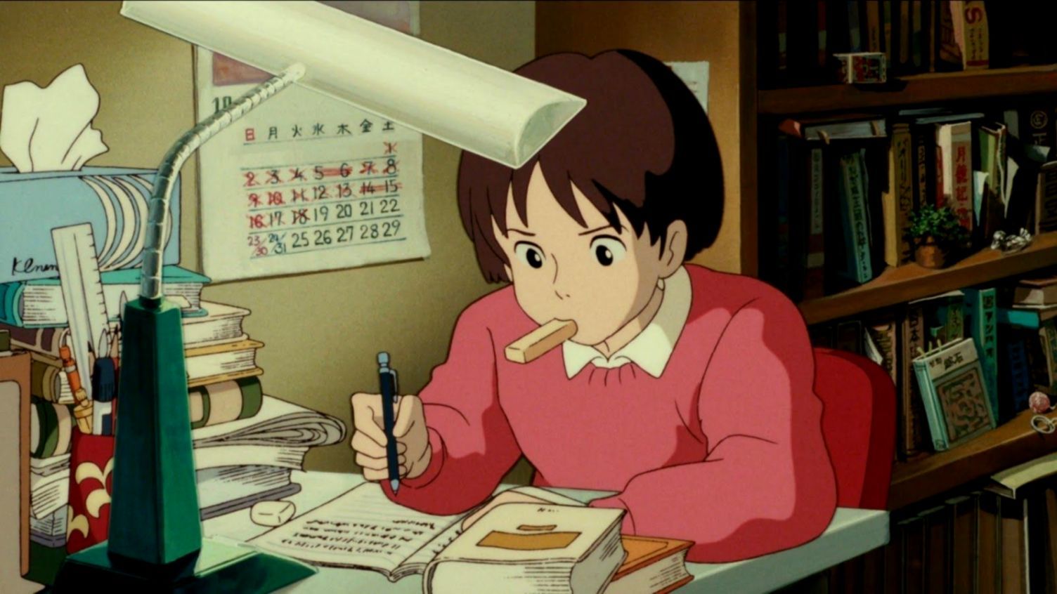 Anime Girl Studying Wallpaper Top Wallpaper