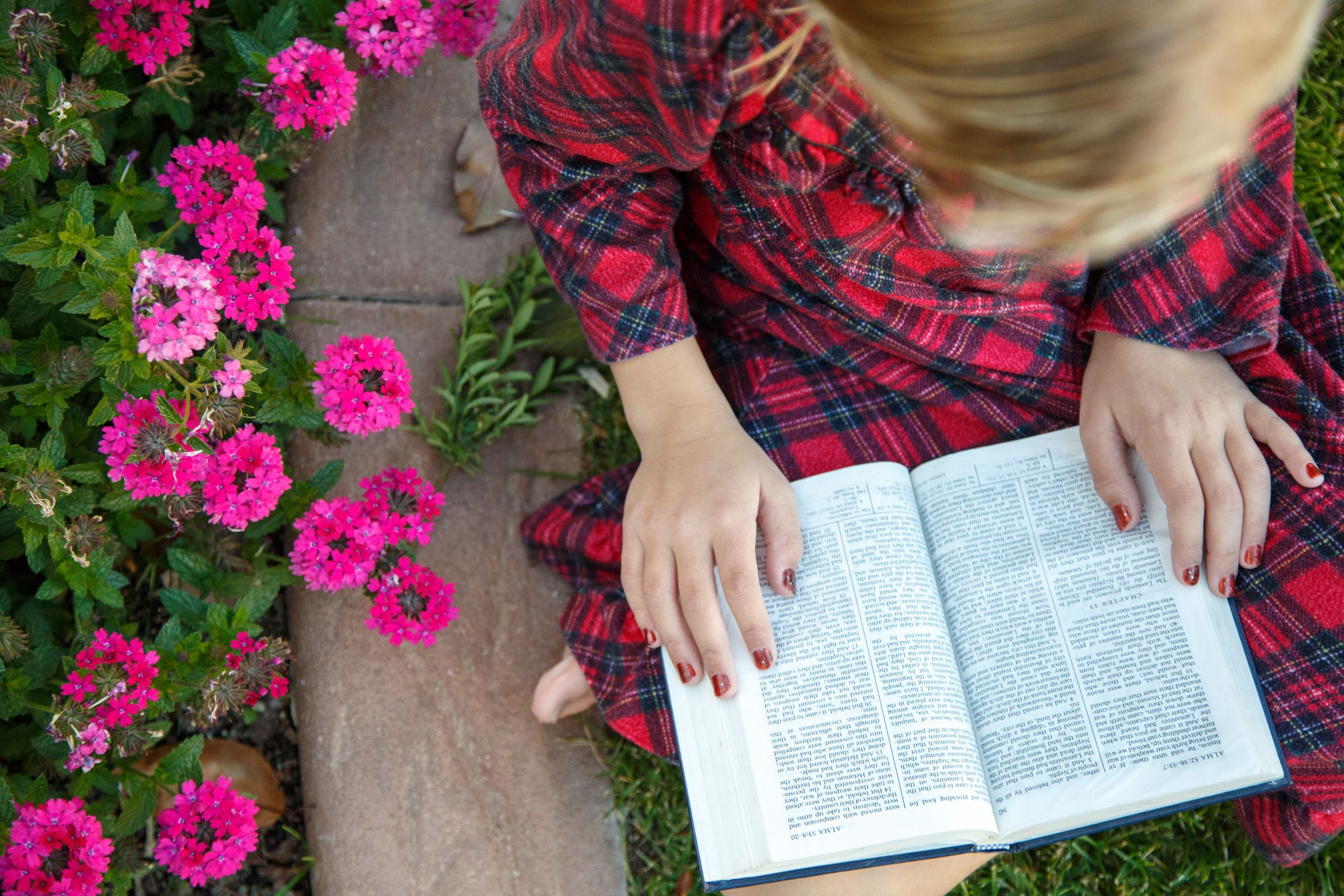 Study Girl In Garden