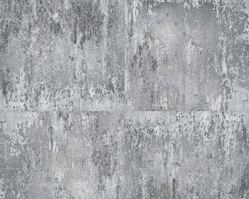 A.S. Création Wallpaper «Concrete, Black, Grey, Metallic, Silver» 361183