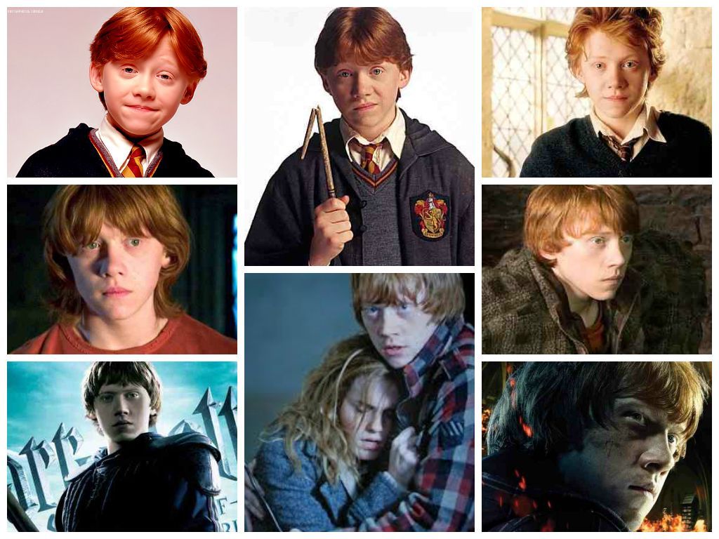 Ron Weasly: Young to Old. Harry potter characters, Harry potter, Harry potter movies