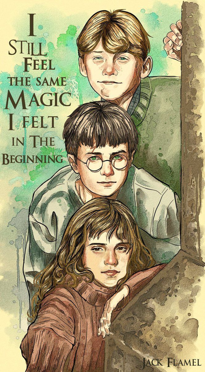 Young Harry, Hermione And Ron By Aquiles Soir. Harry Potter Art, Harry Potter Universal, Harry Potter Wallpaper