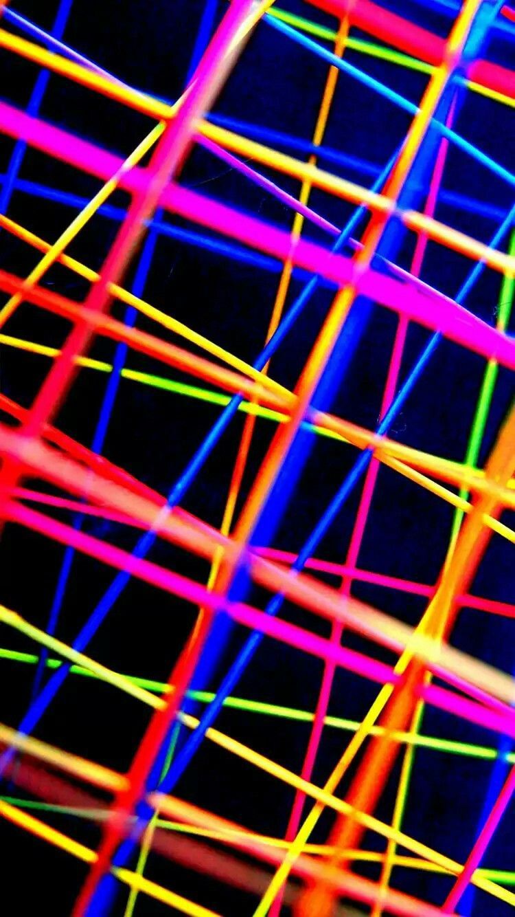 Neon Colorful Wires Wallpaper. iPhone 6 wallpaper background, Rainbow wallpaper, Game wallpaper iphone