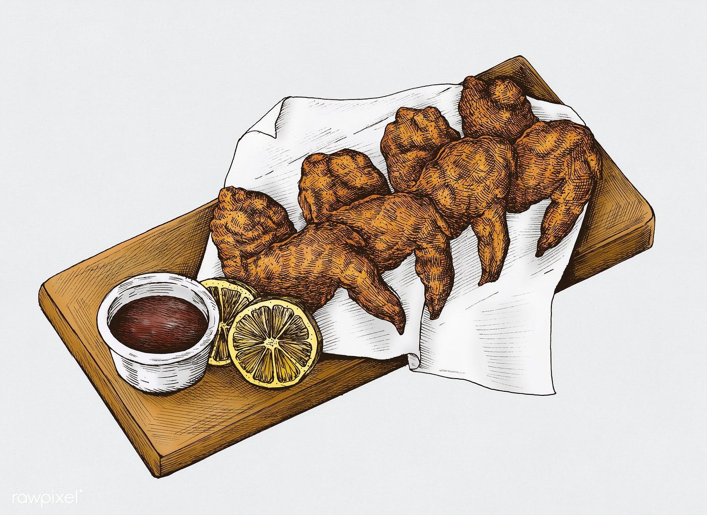Hand Drawn Chicken Wings