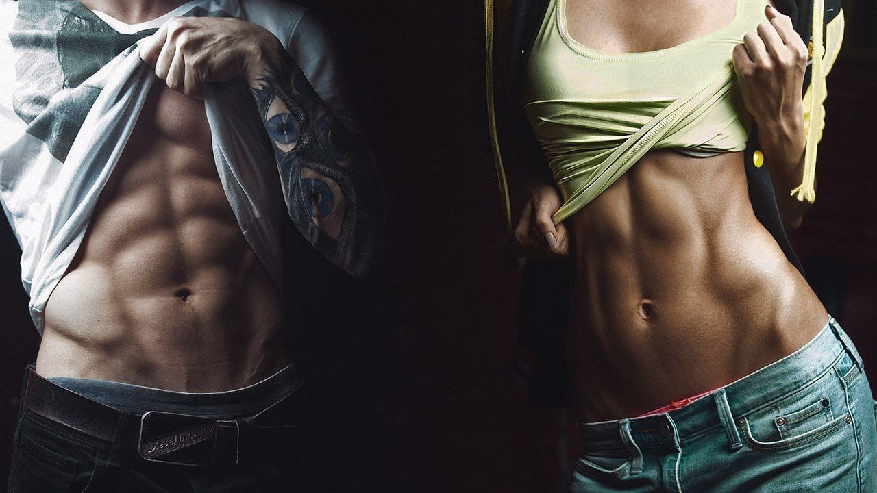 Man and Woman Six Pack Abs HQ Wallpaper