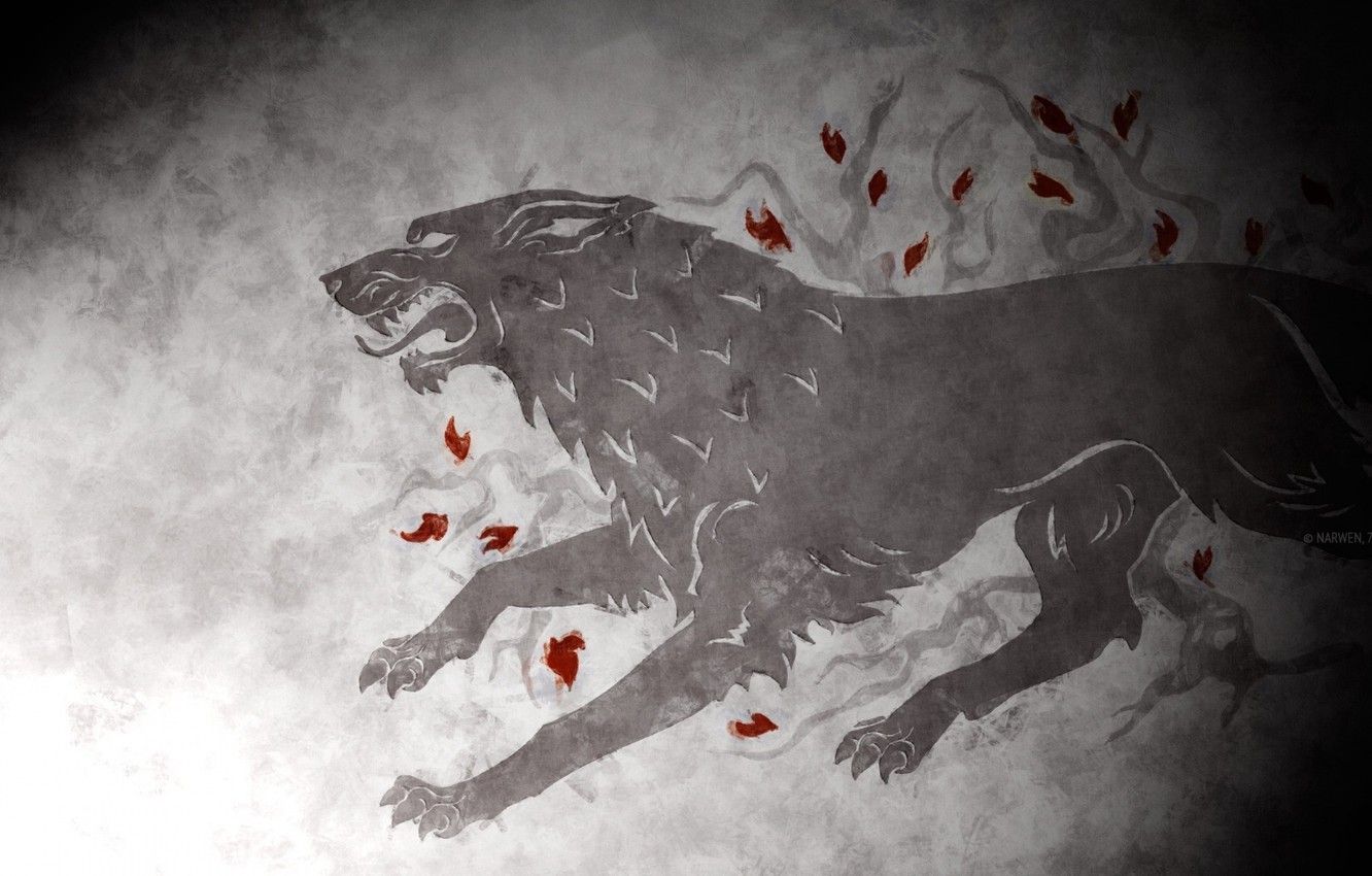 Wallpaper wolf, coat of arms, Game of Thrones, Stark, house of stark image for desktop, section живопись