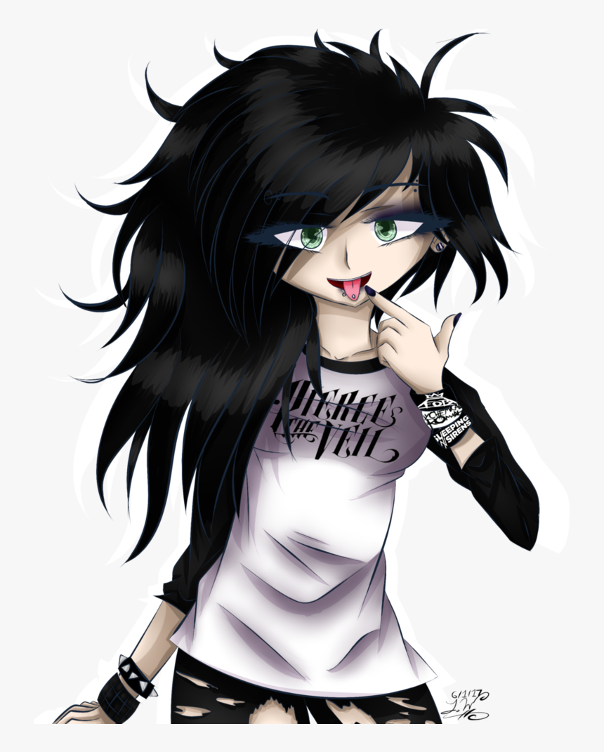 Transparent Emo Hair Clipart Emo Anime Girl, HD Png Download, Transparent Png Image