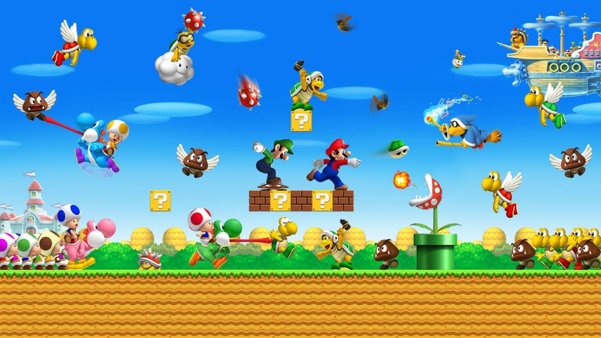 Super Mario Background. Wallpaper, Background, Image, Art Photo. Super mario bros games, Mario video game, Mario bros