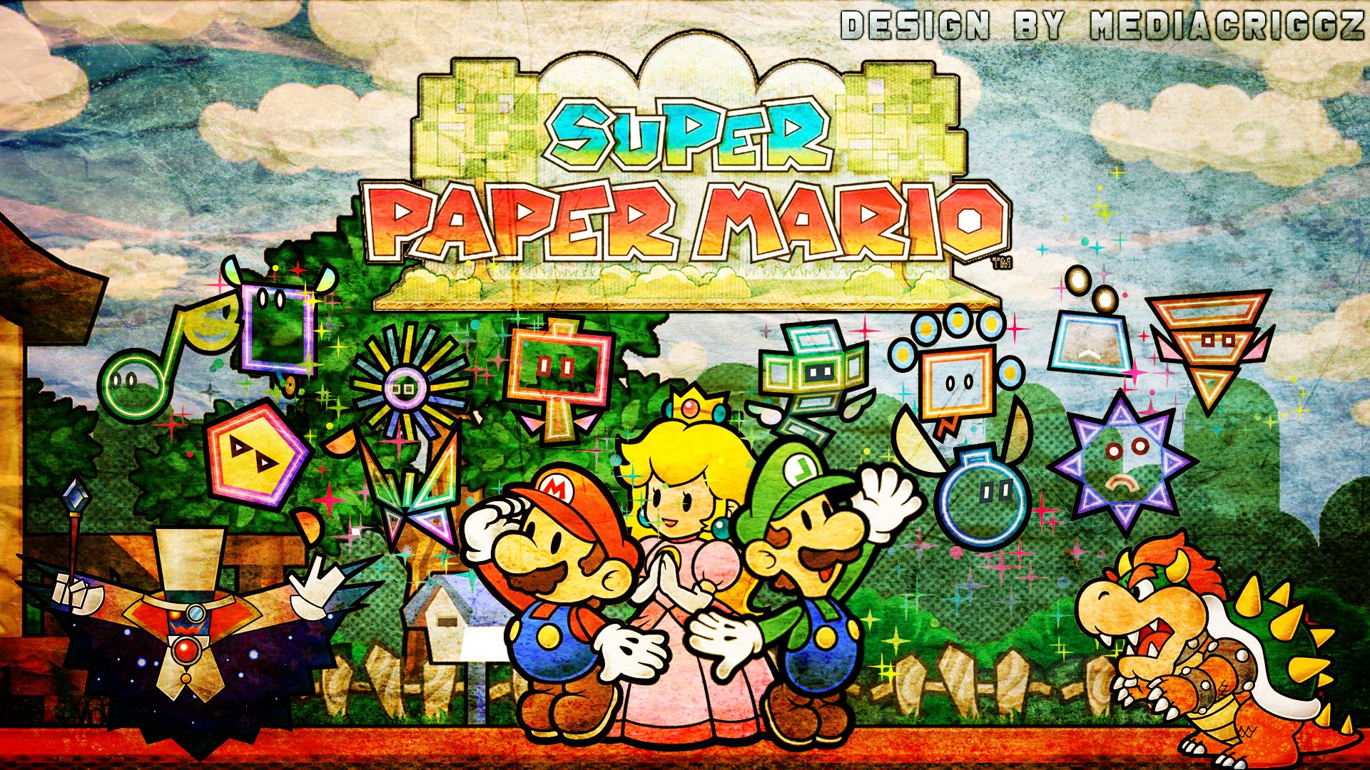 Super Paper Mario Wallpaper. Mario Wallpaper, Mario iPhone Wallpaper and Funny Mario Wallpaper