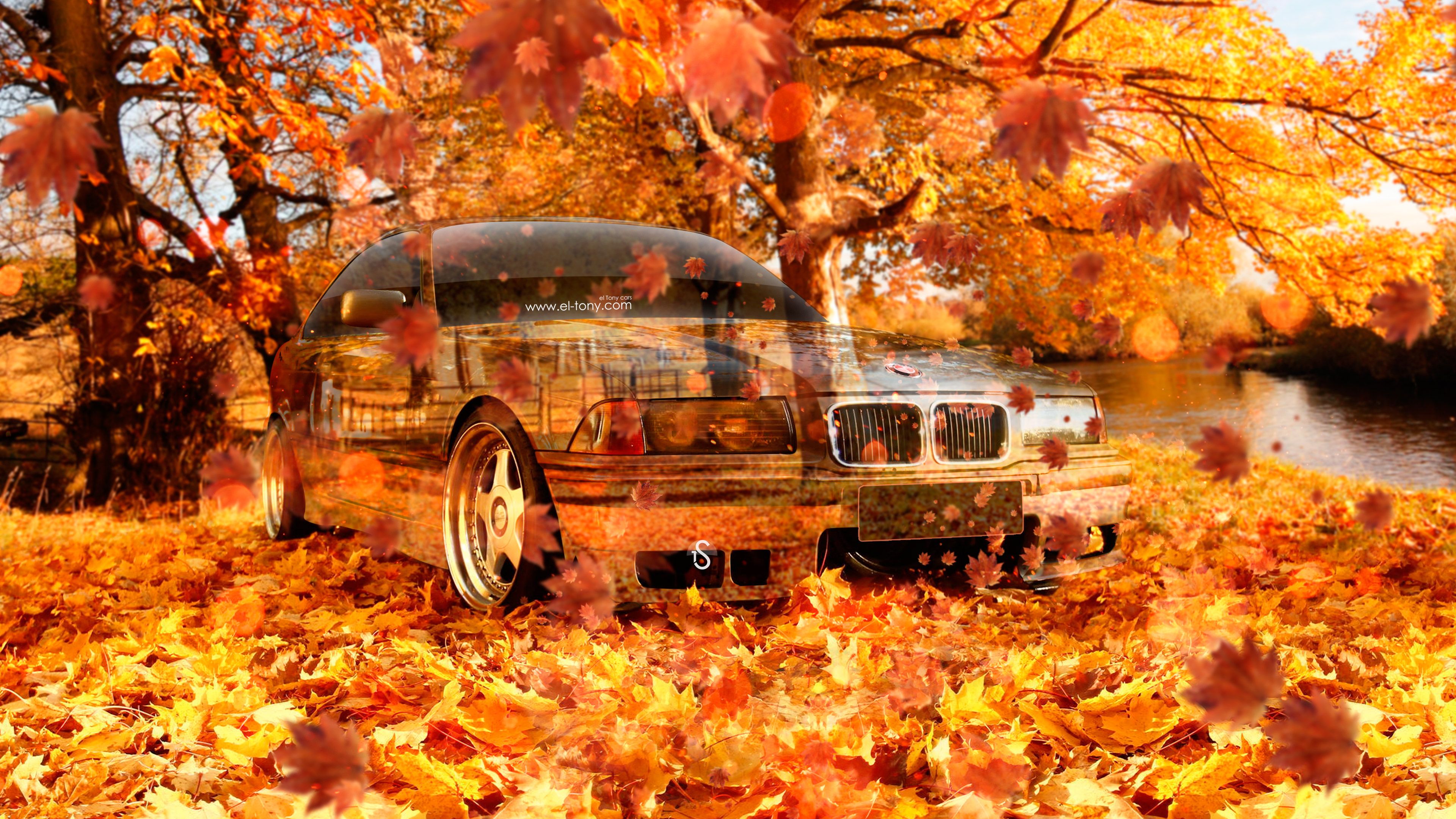 BMW Crystal Nature Autumn Car 2016 Wallpaper 4K el Tony