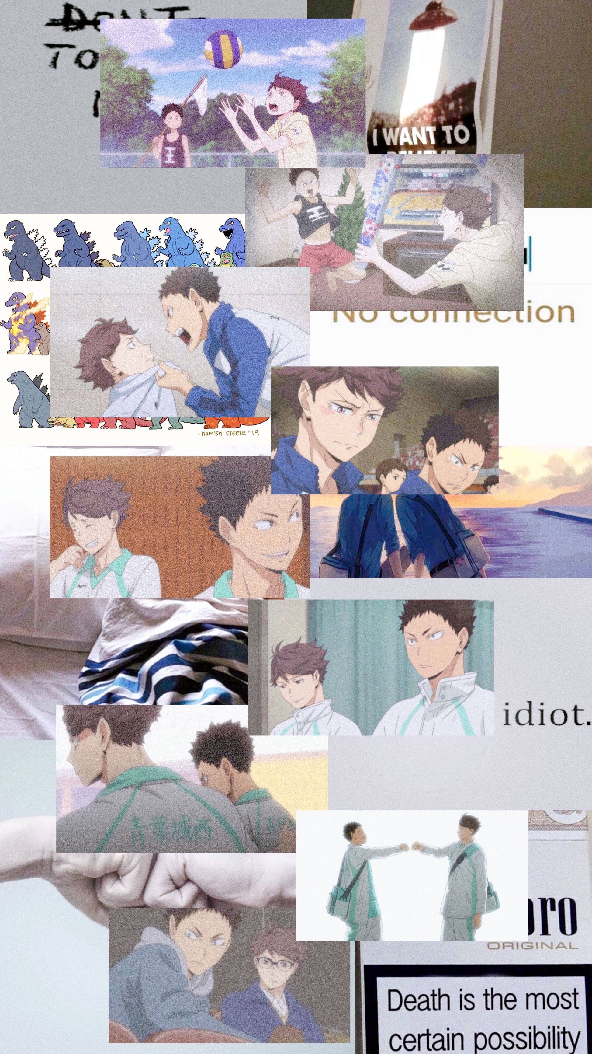 iwaoi #haikyuu #wallpaper #oikawa #aesthetic. Haikyuu wallpaper, Haikyuu anime, Iwaoi
