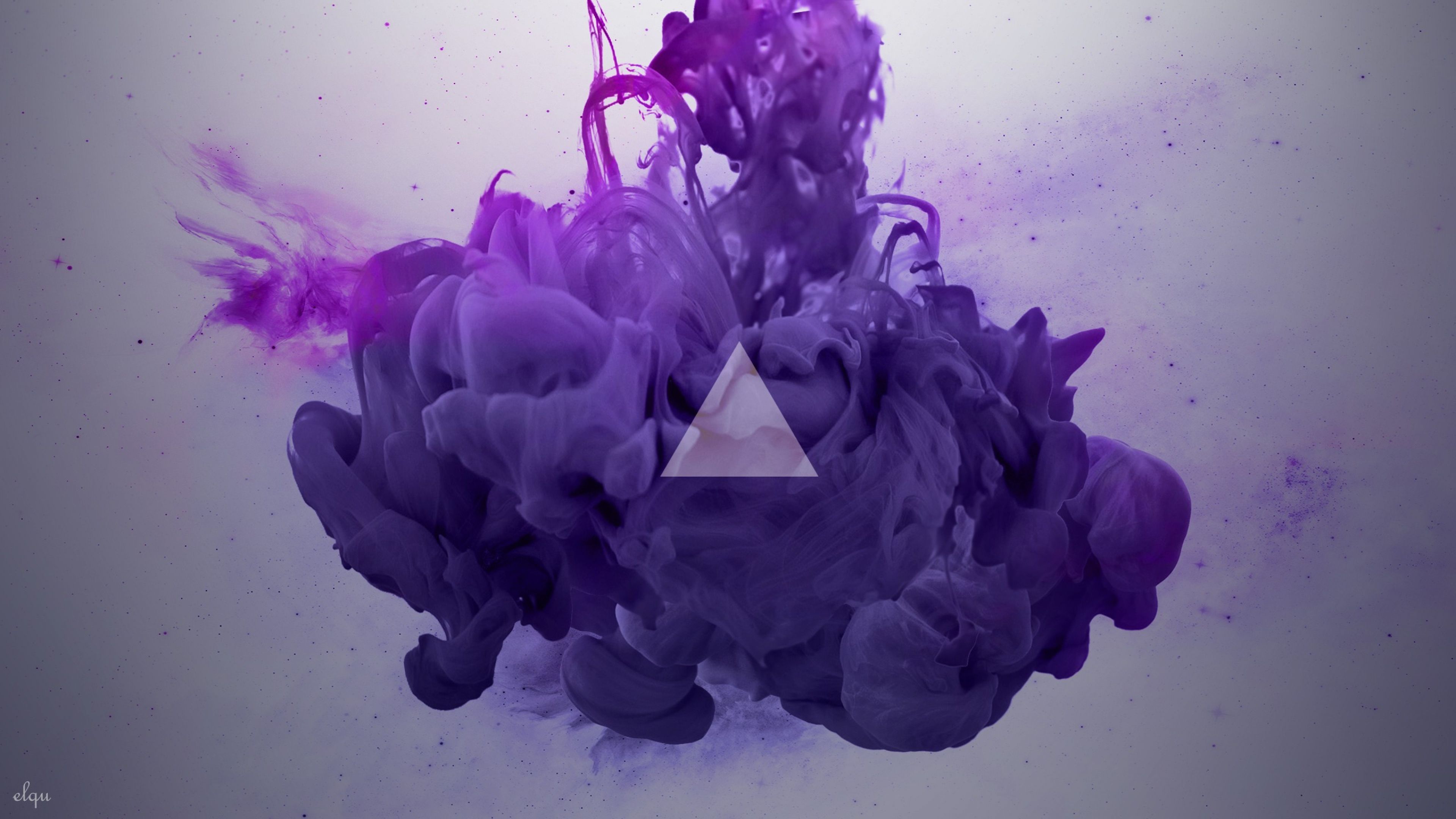 Download Wallpaper 3840x2160 Smoke, Triangle, Lilac 4K Ultra HD HD Background. Обои фоны, Обои, Картинки