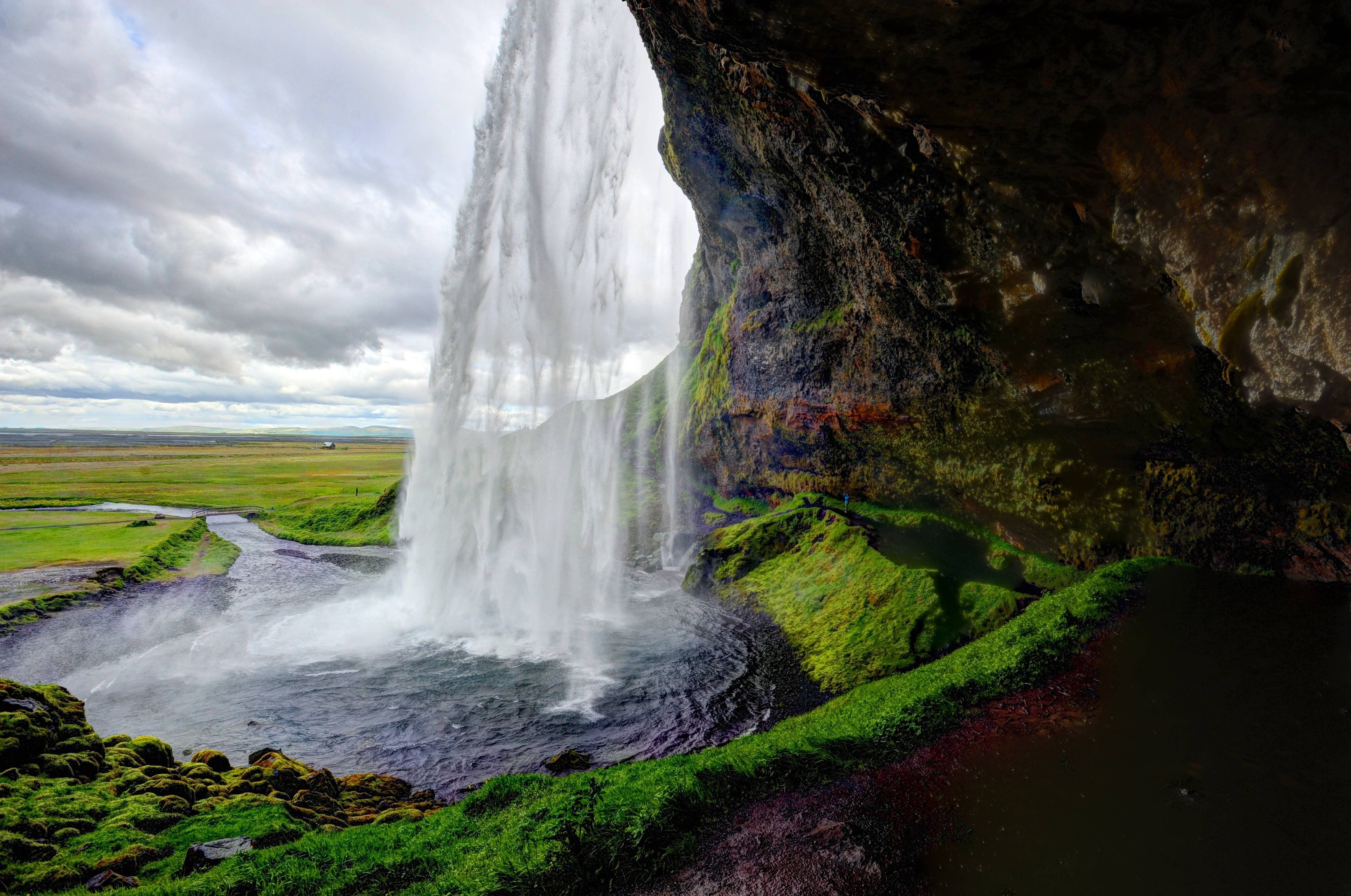 Seljalandsfoss Iceland waterfall wallpaperx2817