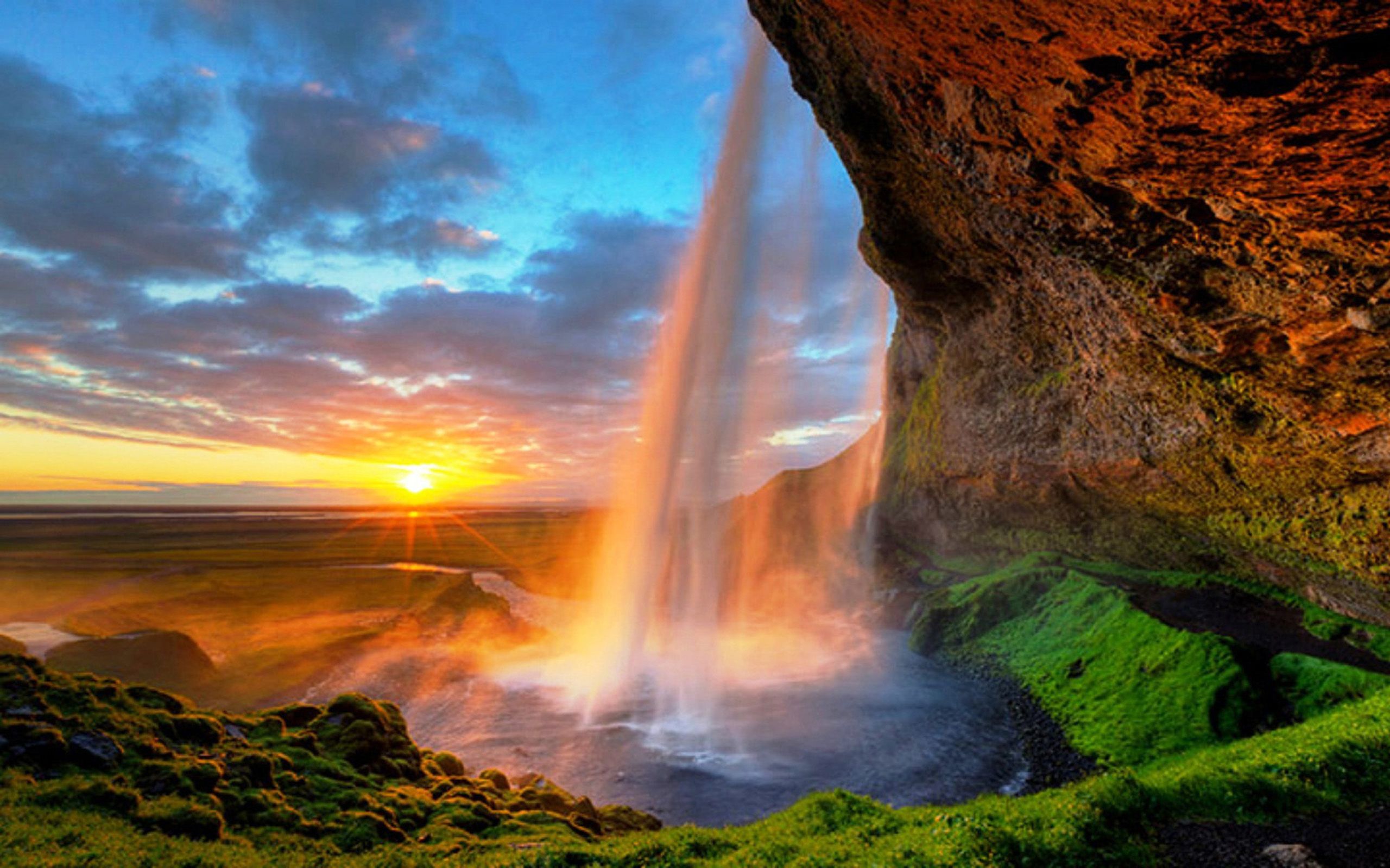 Seljalandsfoss Is One Of The Most Famous Waterfalls In Iceland 65 M High Desktop Background, Wallpaper13.com