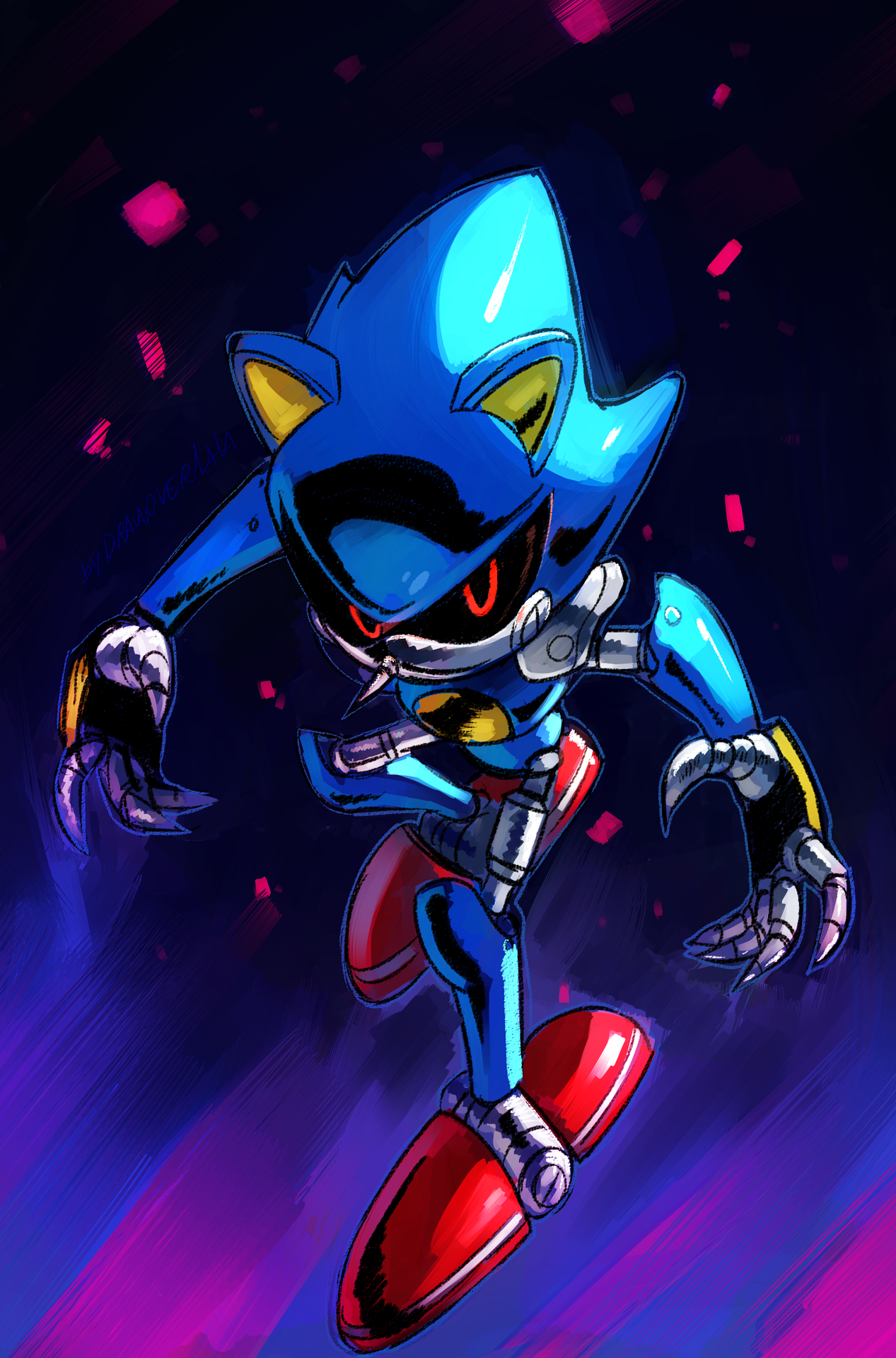 Metal sonic. Метал Соник арт. Metal Sonic арт. Метал Соник 3.0 арт. Neo Metal Sonic Art.