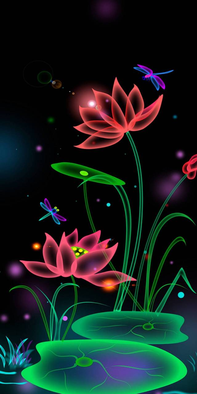 Neon Flowers Wallpapers  Top Free Neon Flowers Backgrounds   WallpaperAccess