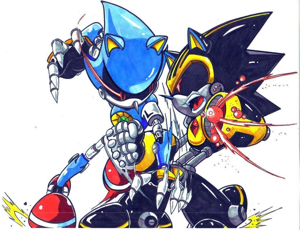 Drawing Neo Metal Sonic 