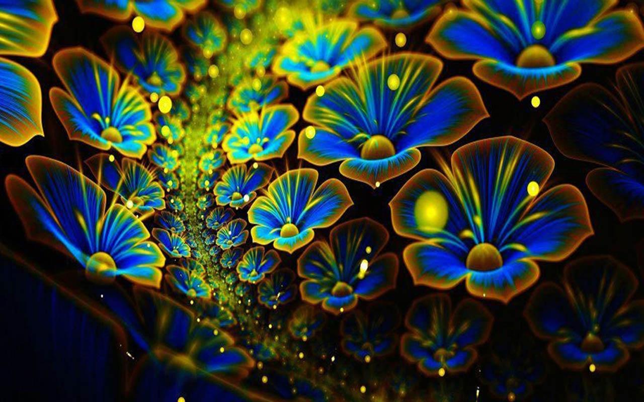 Neon Flowers Live Wallpaper Android Apps On Google And Gold Flower HD Wallpaper