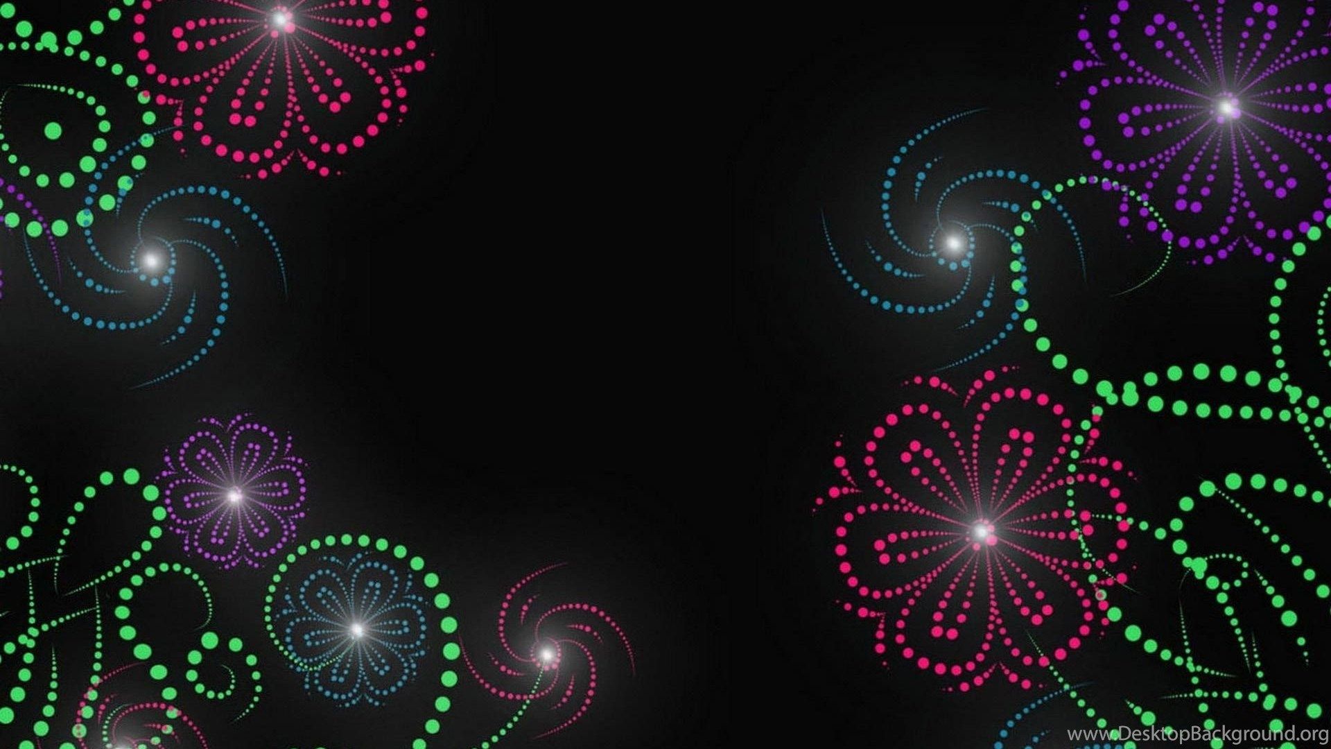 Neon Flowers Wallpaper Desktop Background
