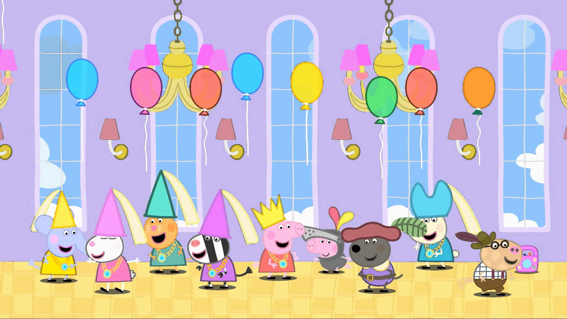 Peppa Pig Cartoon HD Wallpaper Pig Birthday Background HD Wallpaper