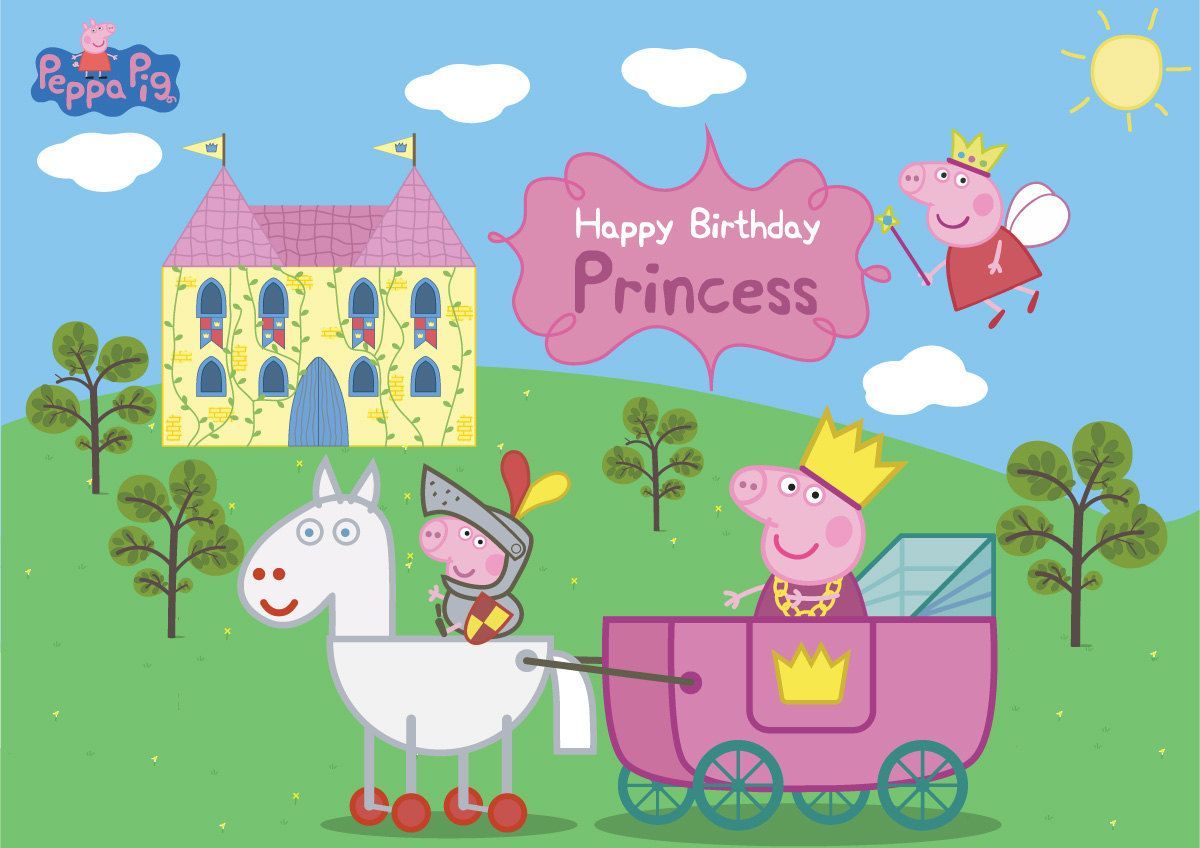 Popular items for peppa pig princess on Etsy. Peppa pig birthday party, Peppa pig image, Peppa pig birthday