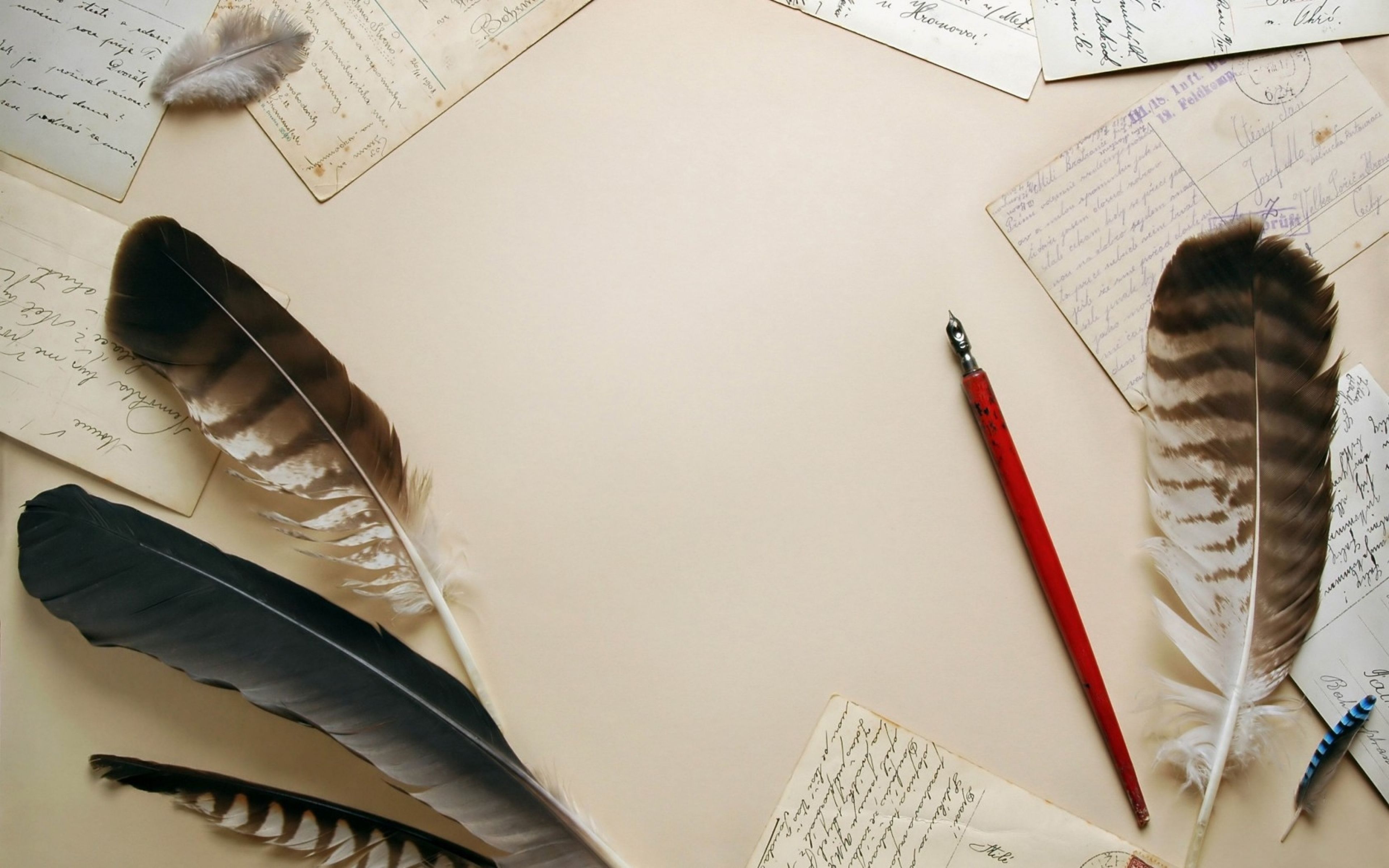 Wallpaper vintage, pens, writing, paper. Vintage writing paper, Feather wallpaper, Vintage writing