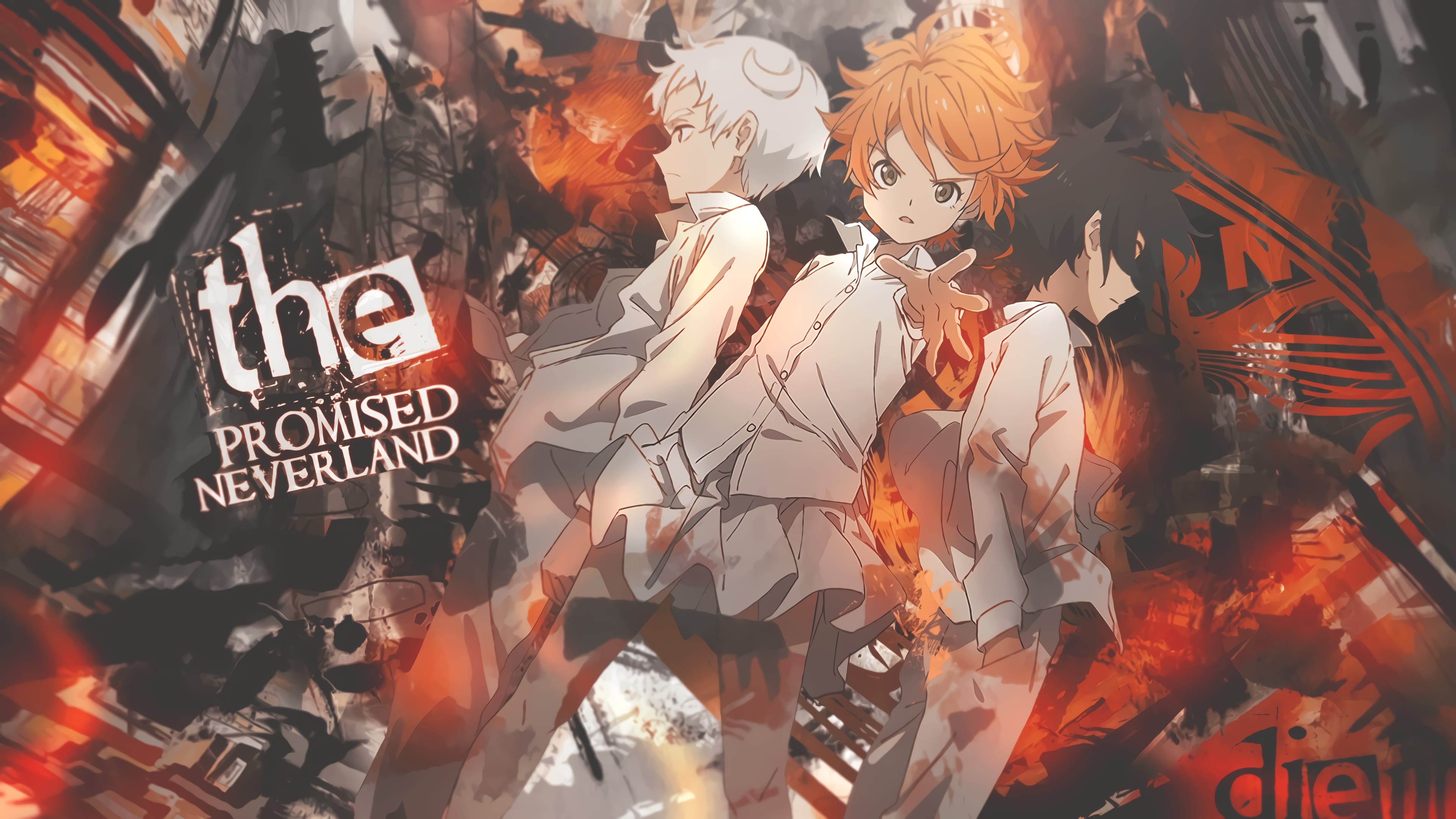 The Promised Neverland, Emma, Norman, Ray Wallpaper