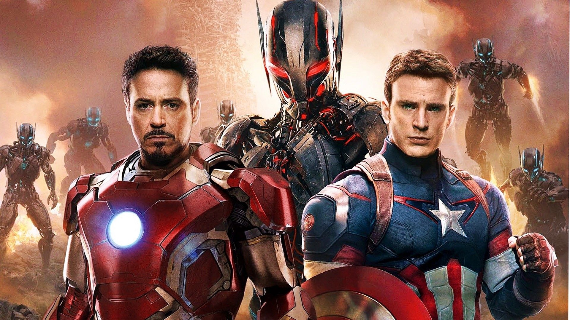 tony stark captain america chris evans robert downey jr avengers age of ultron iron man Wallpaper HD / Desktop and Mobile Background