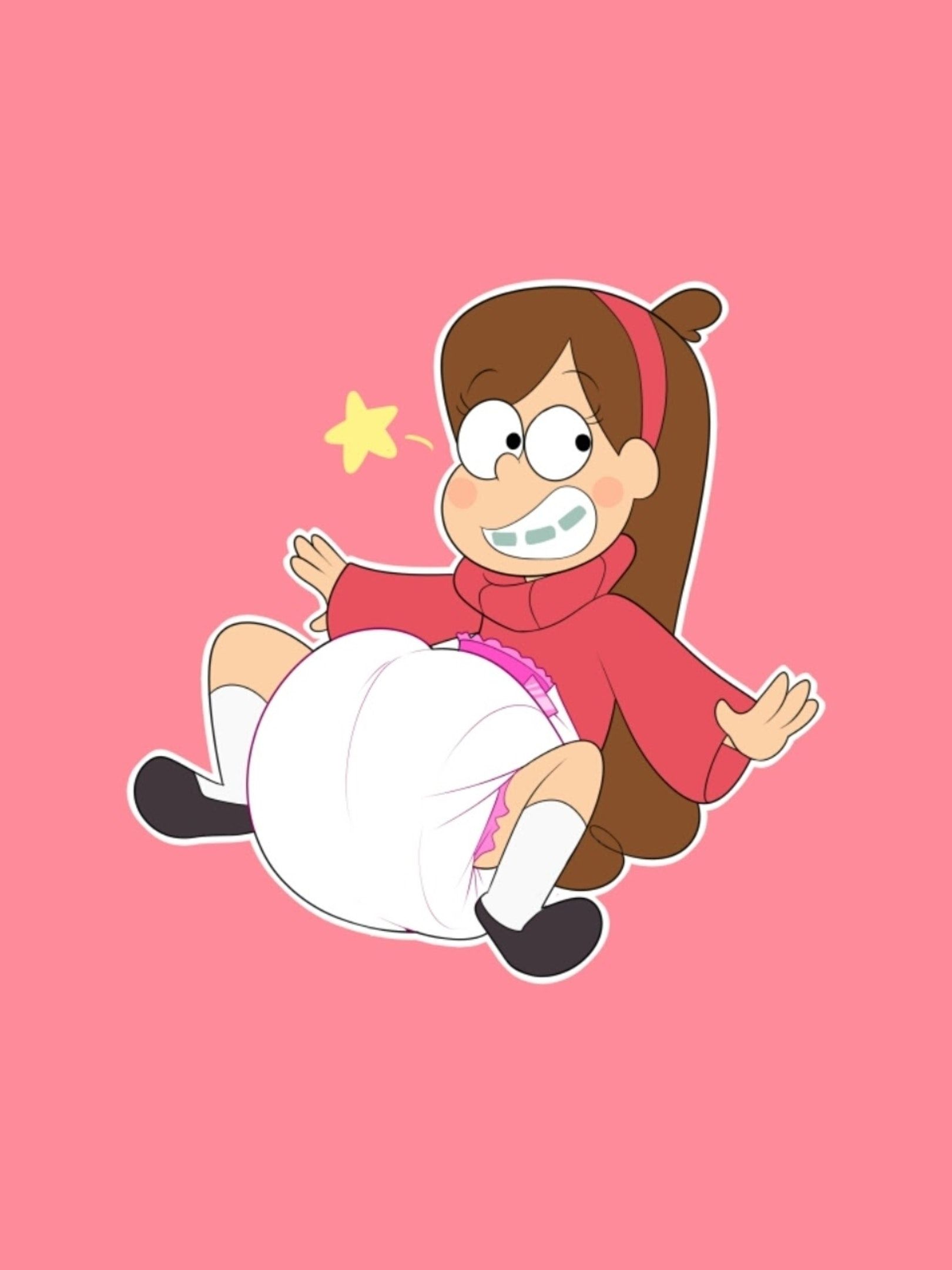 A padded Mabel Pines wallpaper (in 4K!) I made using a drawing by Kurika on Tumblr