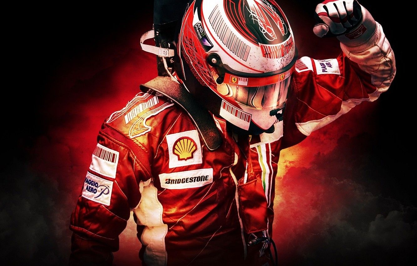 Wallpaper Helmet, Racer, Ferrari, Formula - for desktop, section спорт